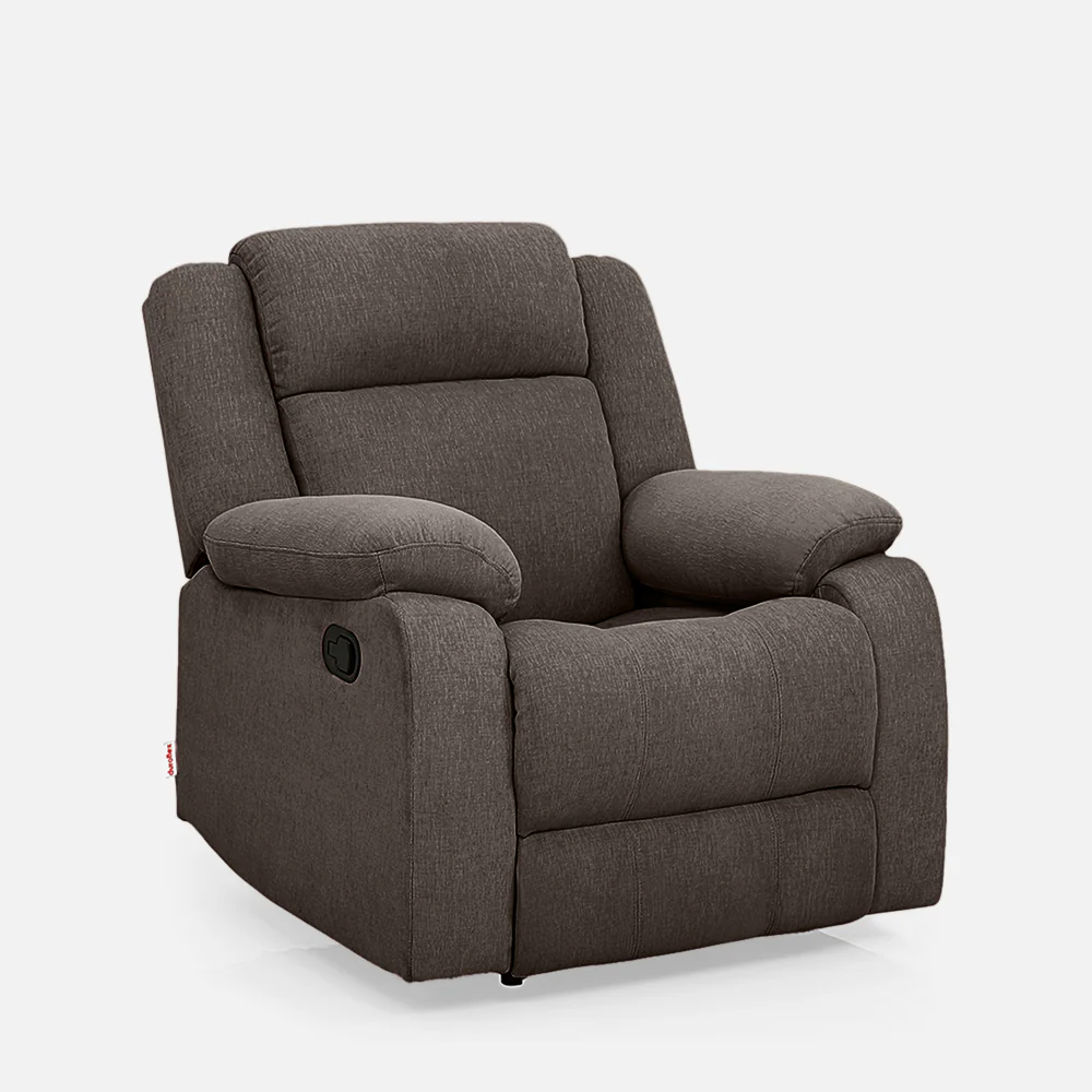 Avalon Dark Brown Fabric Recliner - Image 3