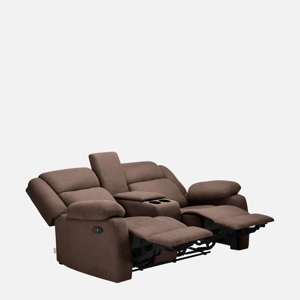 Avalon E Twin Motorized Saddle Brown Recliner - Image 7