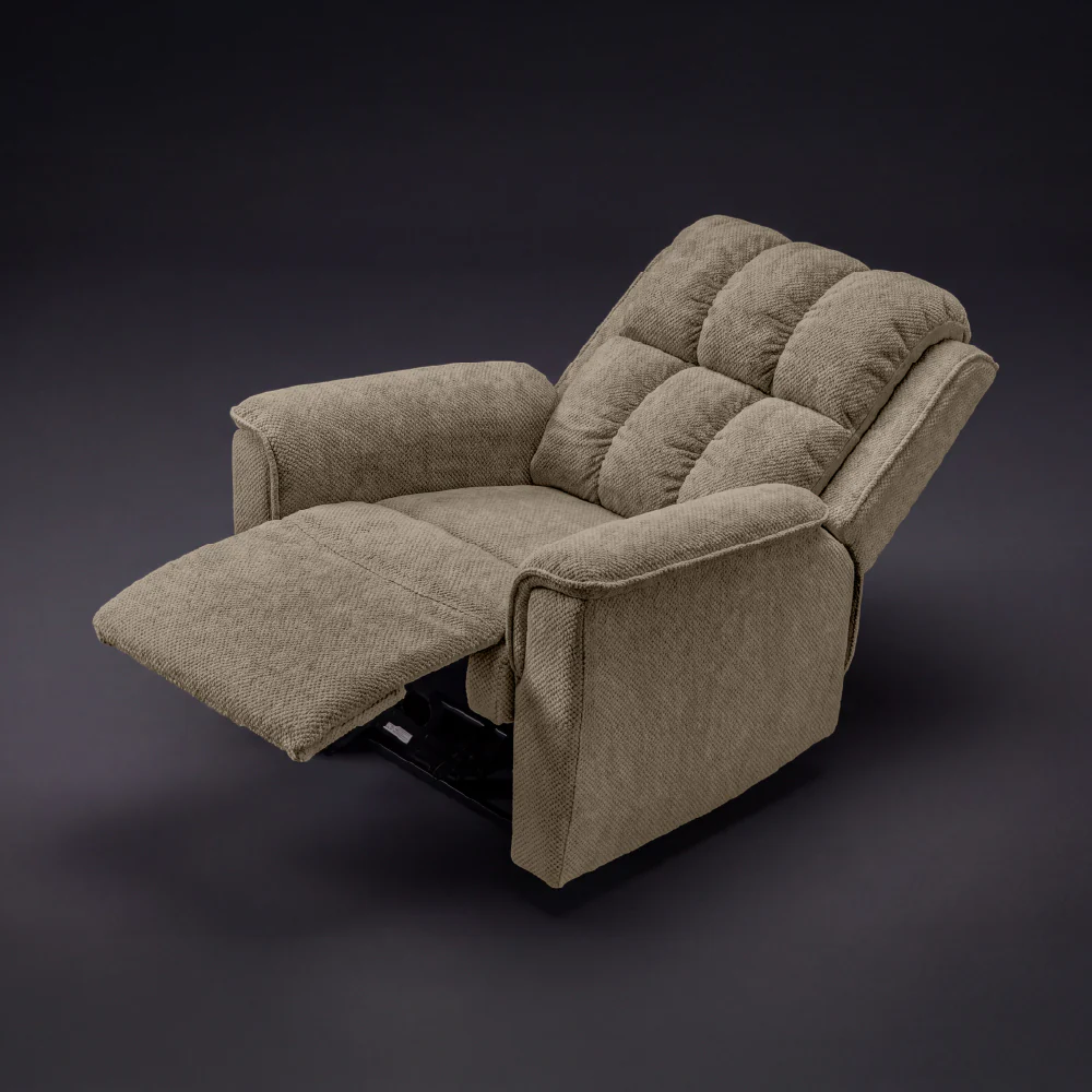 Avalon Elite mov.E Cream Fabric 1 Seater Sofa - Image 4