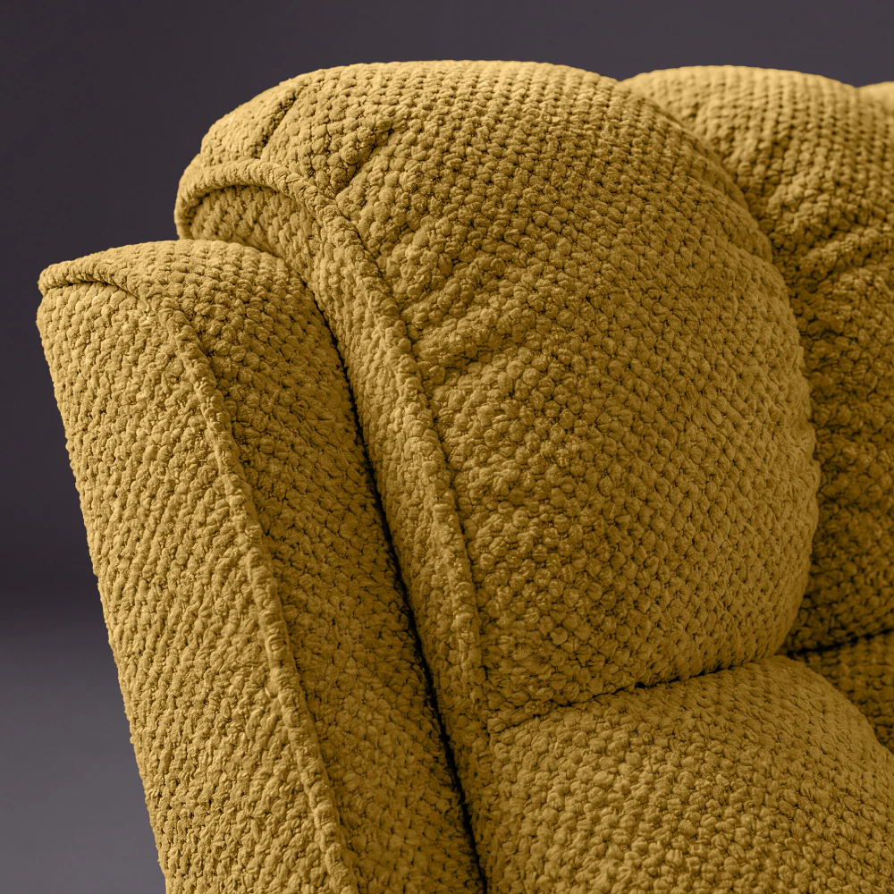Avalon Elite mov.E Yellow Fabric 1 Seater Sofa - Image 6