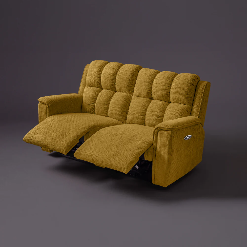 Avalon Elite mov.E Yellow Fabric 2 Seater Sofa - Image 4