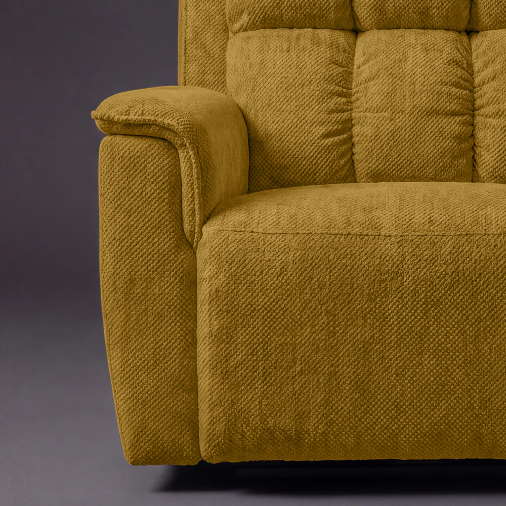 Avalon Elite mov.E Yellow Fabric 2 Seater Sofa - Image 7
