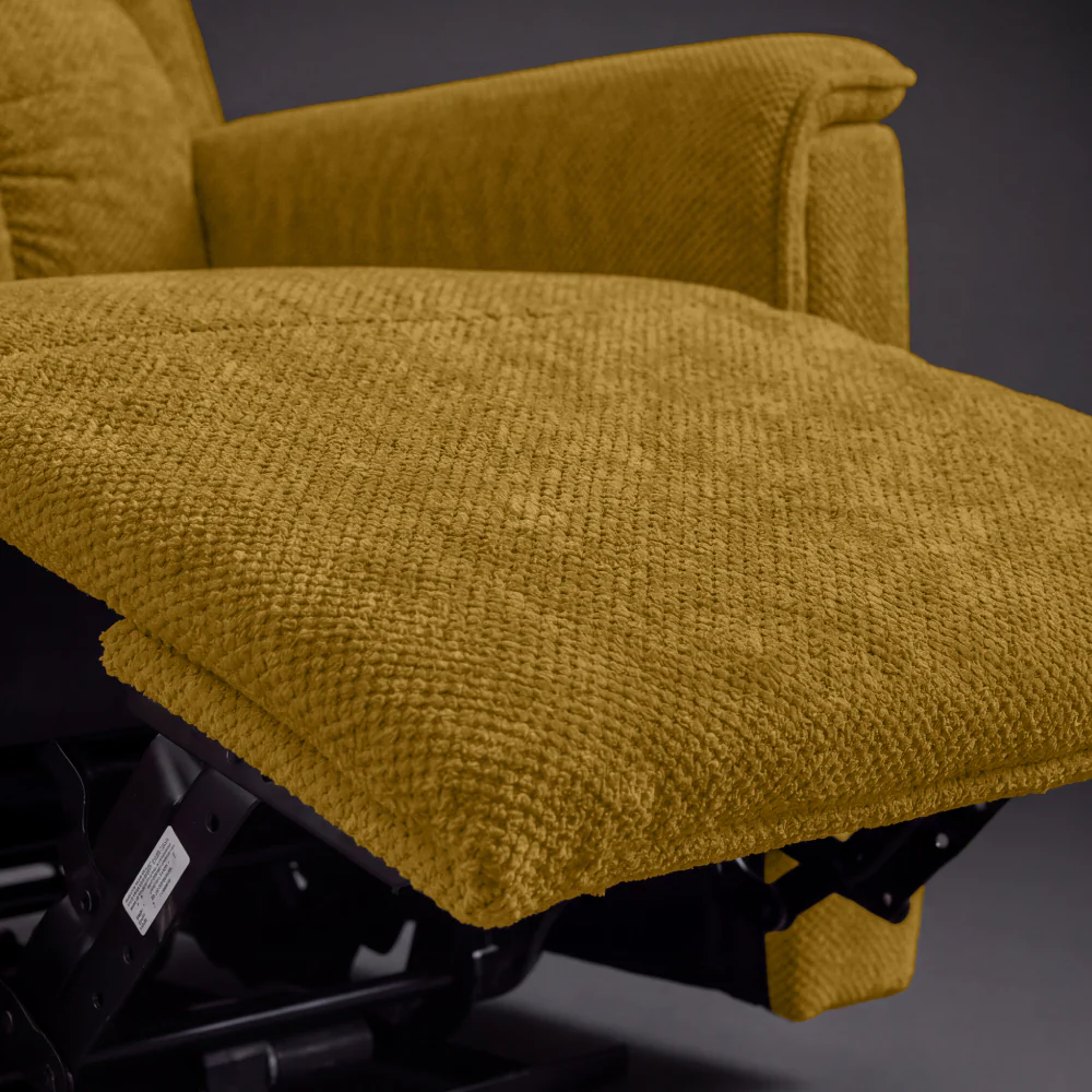 Avalon Elite mov.E Yellow Fabric 3 Seater Sofa - Image 3