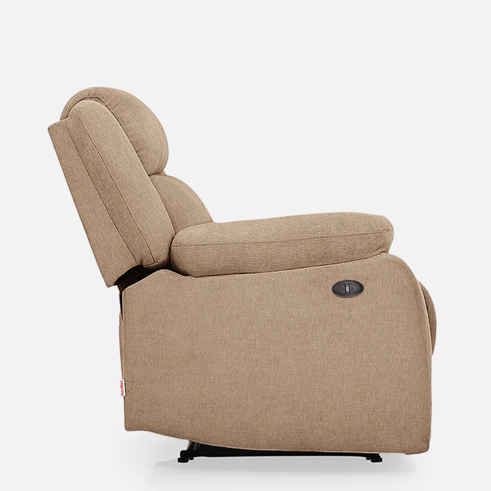 Avalon Motorized Electric Powered Brown Fabric Recliner - Image 10