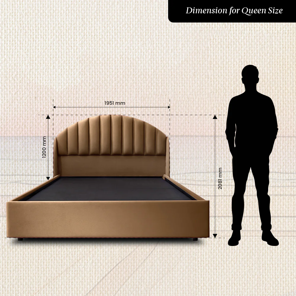 Celeste Tiger's eye Upholstered Bed - Brown - Image 4