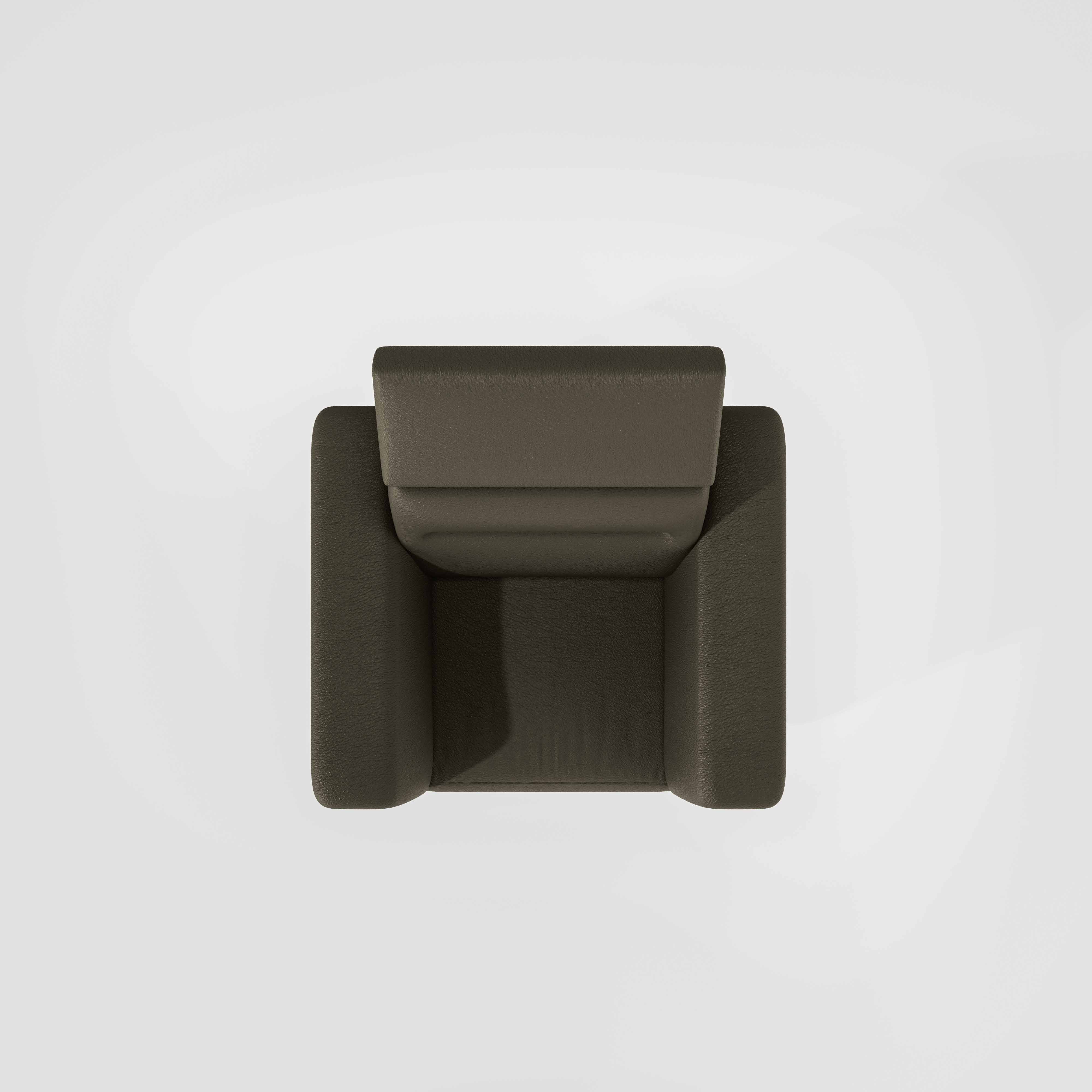 Cresendo 1 Seater Leatherette fabric - Pewter Grey - Image 6
