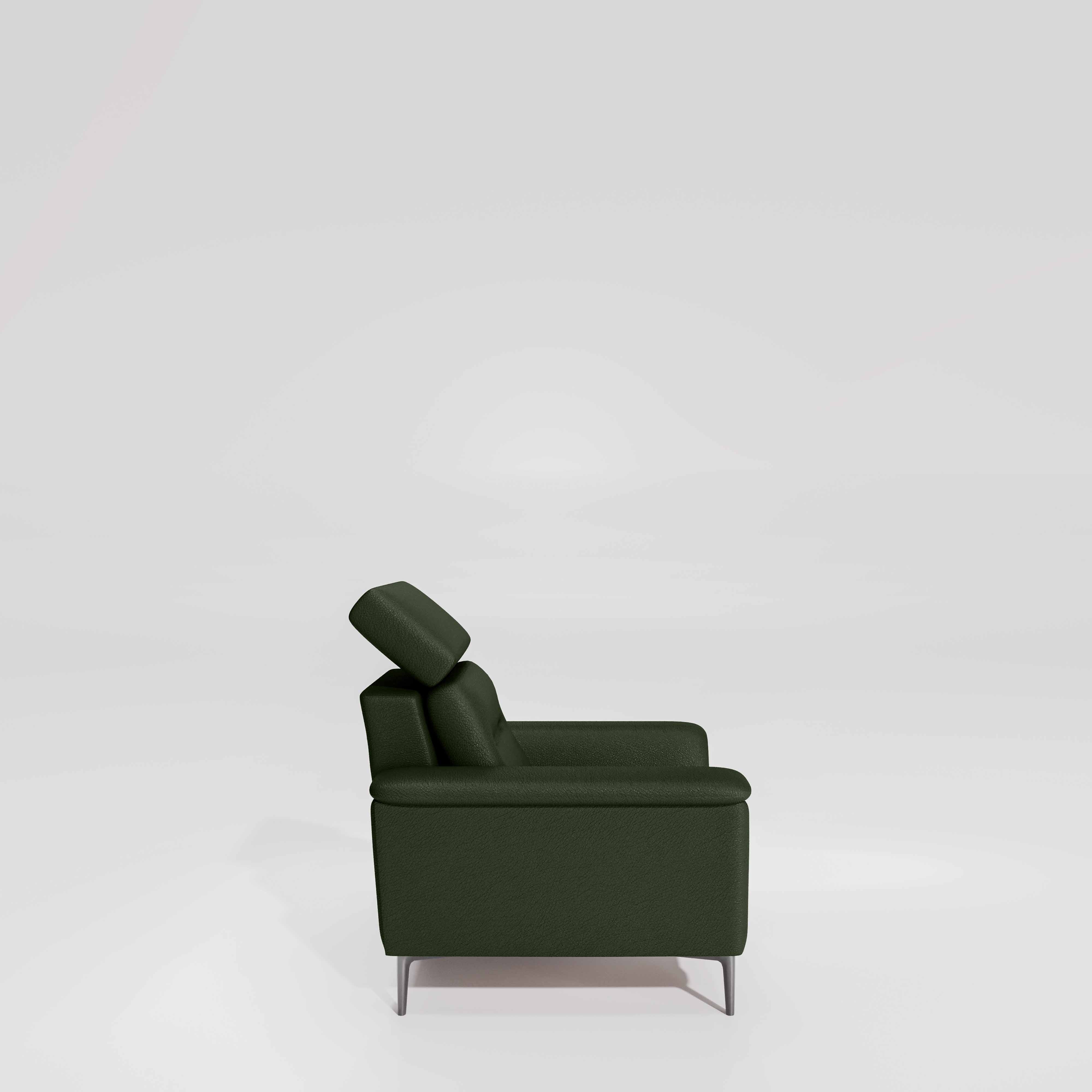 Cresendo 1 Seater Leatherette fabric - Black Forest - Image 5