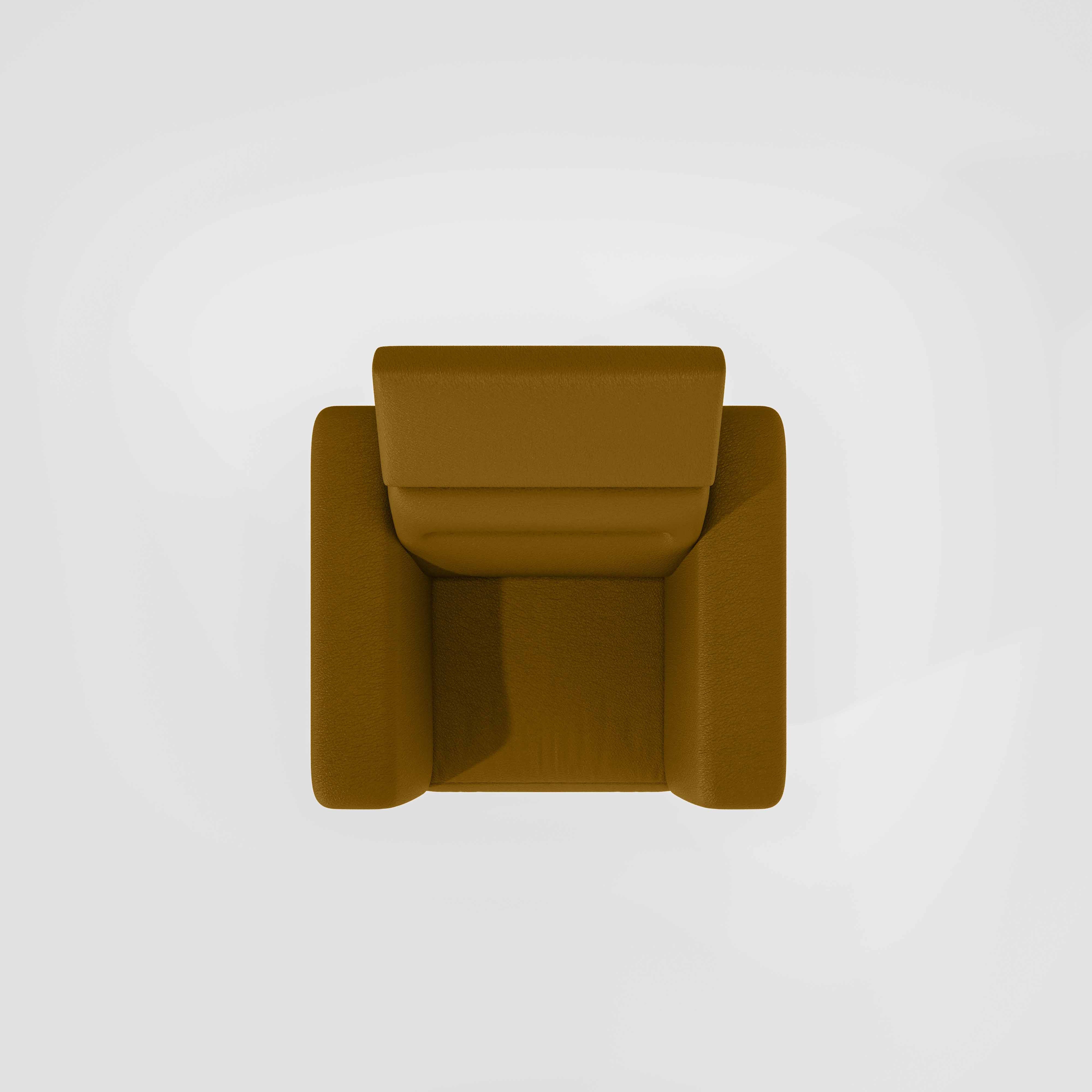 Cresendo 1 Seater Leatherette fabric - Golden Orange - Image 6