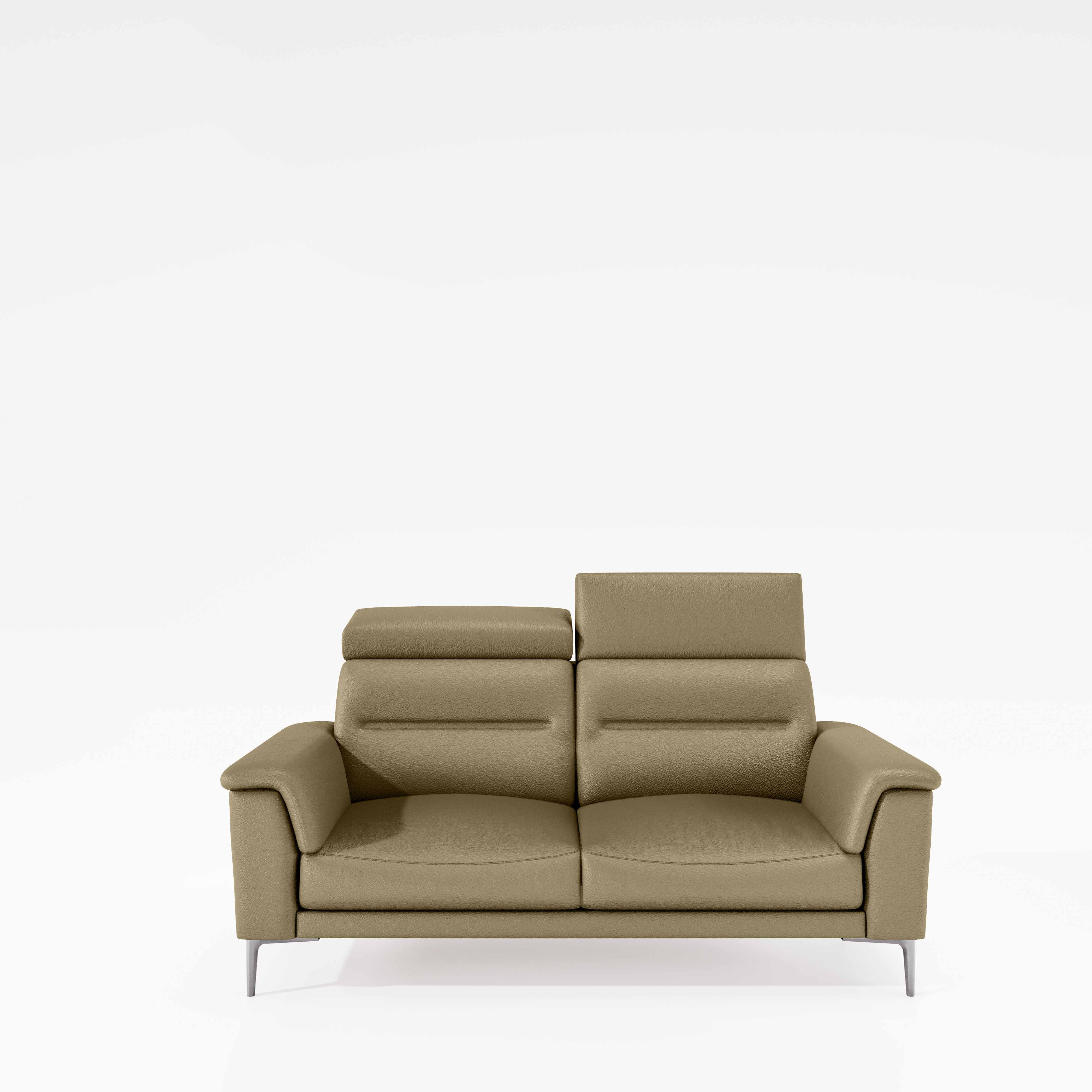 Cresendo 2 Seater Leatherette fabric - Pebble - Image 2