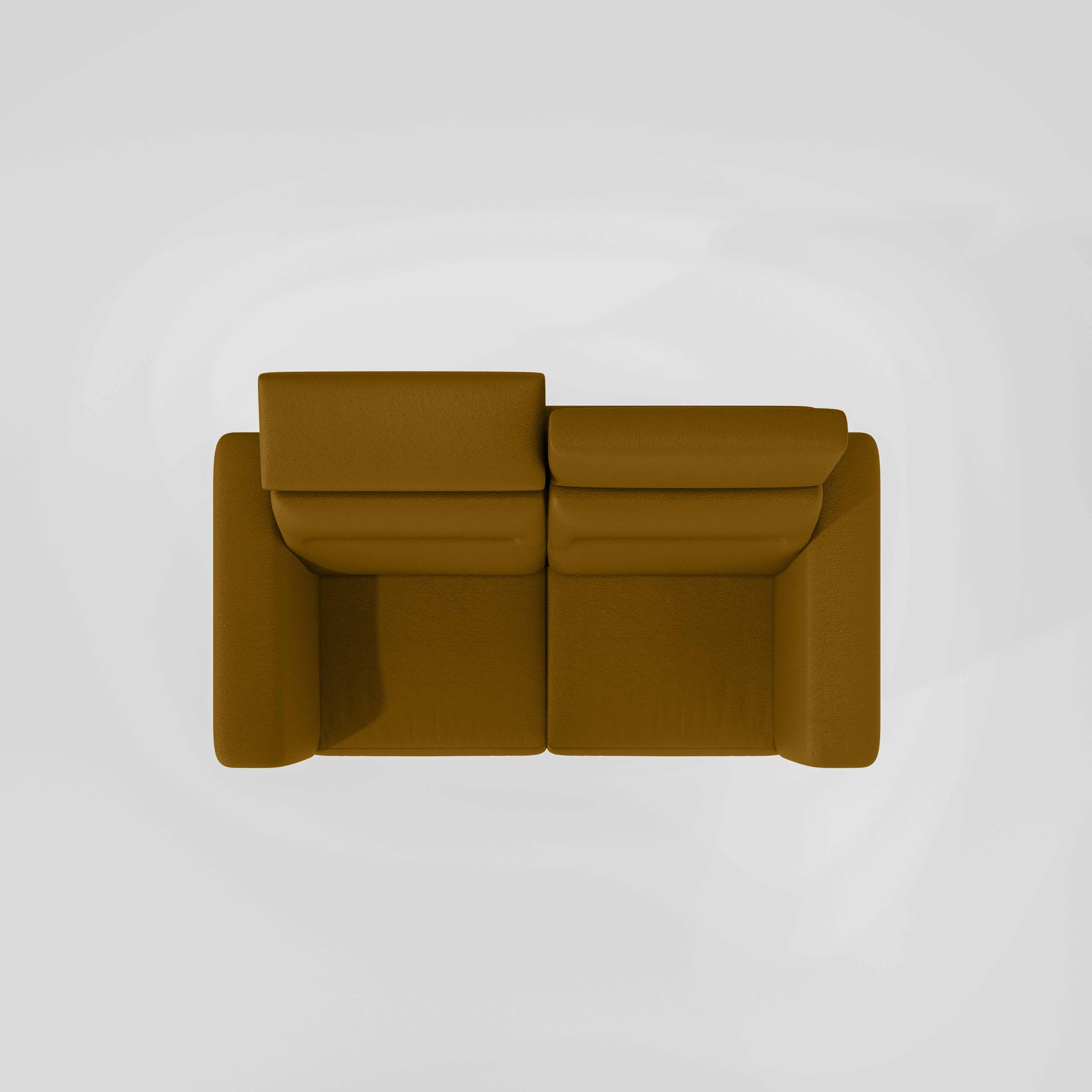 Cresendo 2 Seater Leatherette fabric - Golden Orange - Image 4