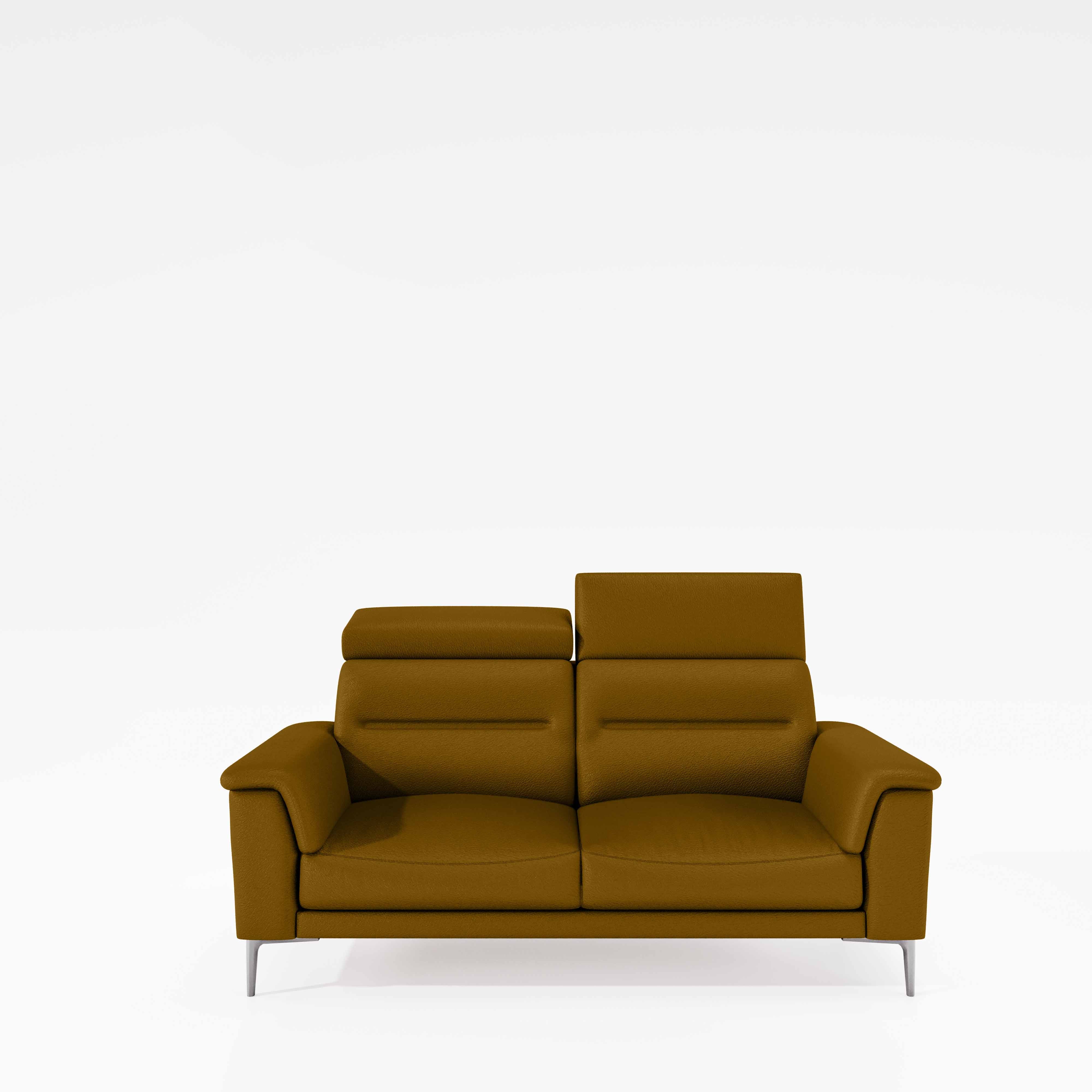 Cresendo 2 Seater Leatherette fabric - Golden Orange - Image 6