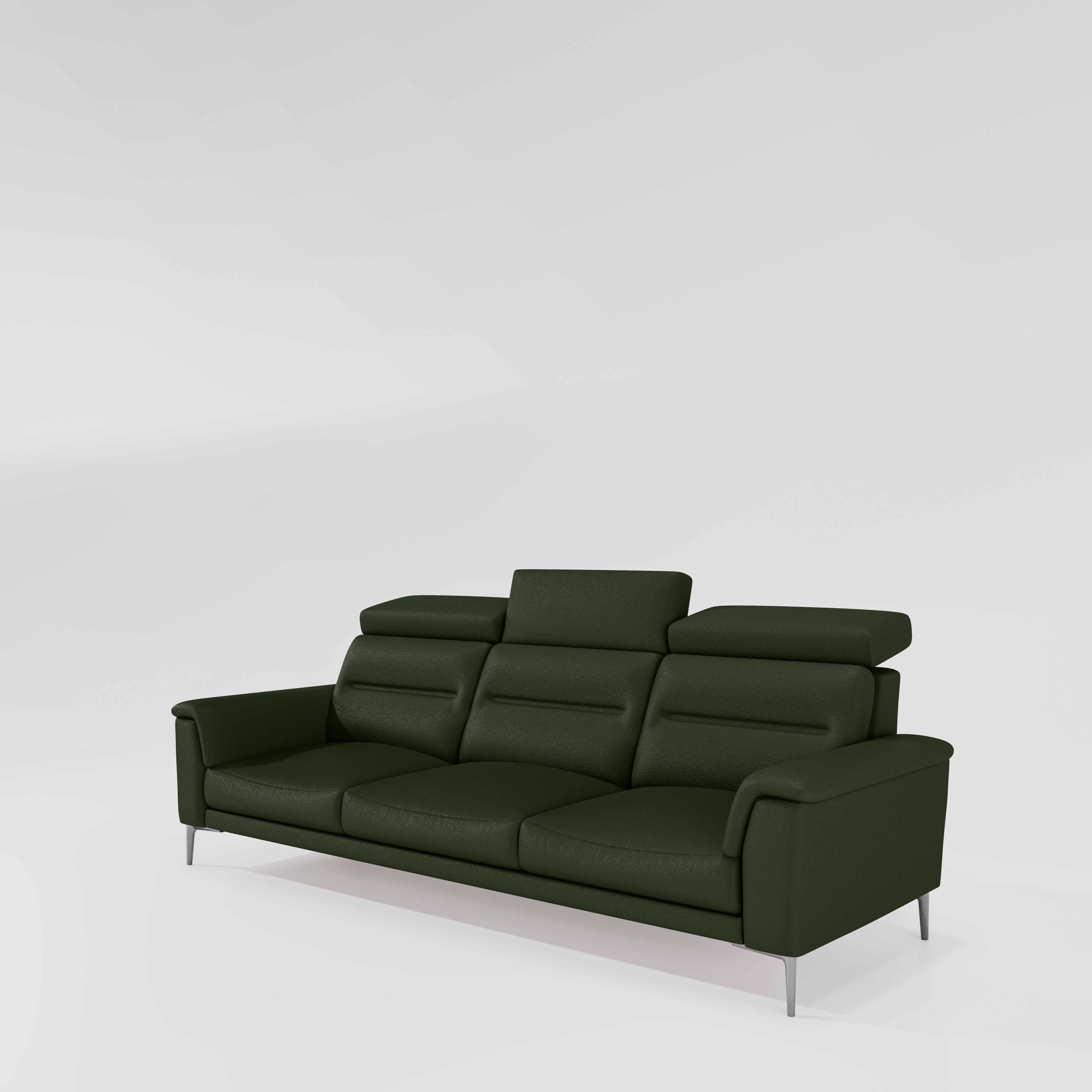 Cresendo 3 Seater Leatherette fabric - Black Forest - Image 4