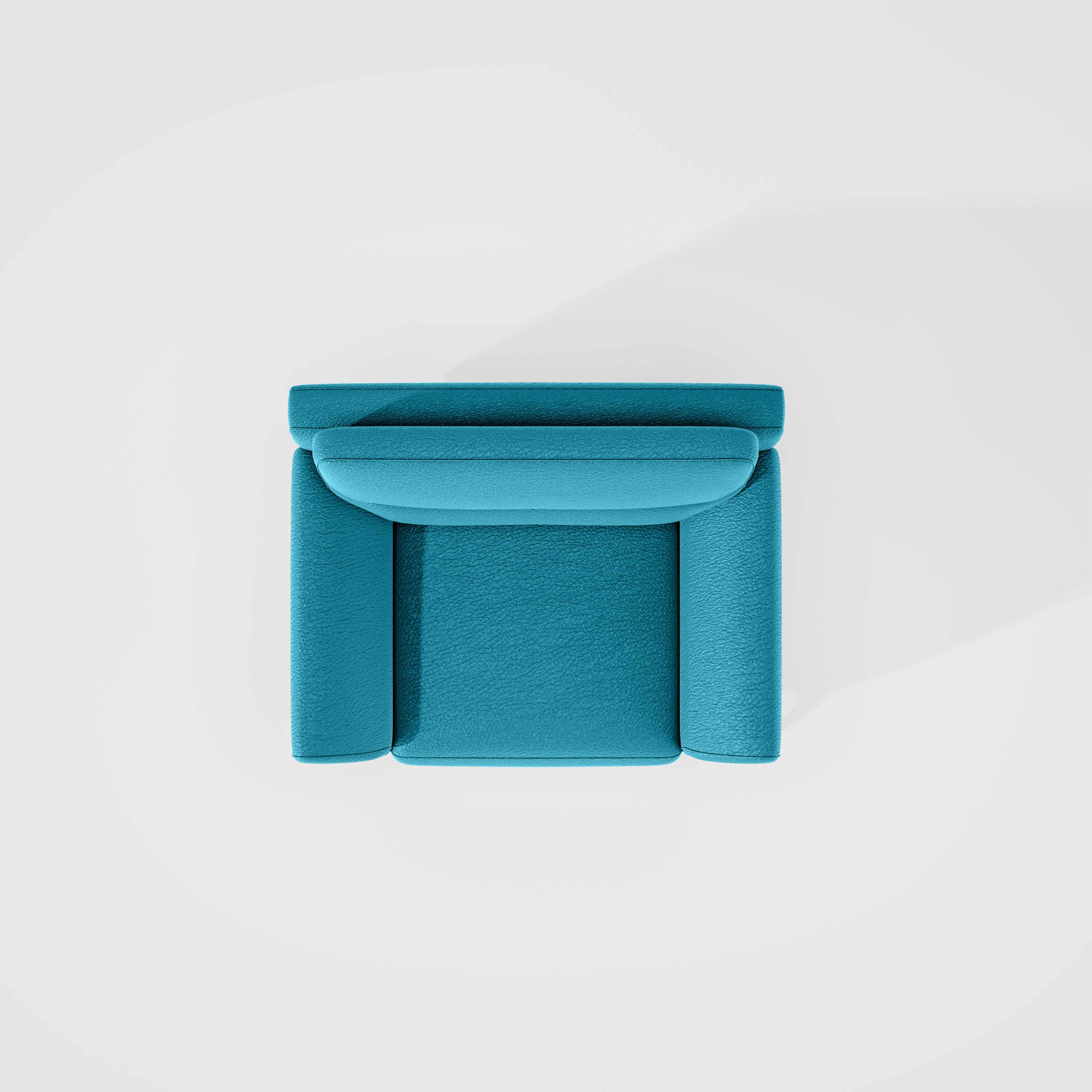 Octave 1 Seater Seater-Suede fabric - Celestial blue - Image 6