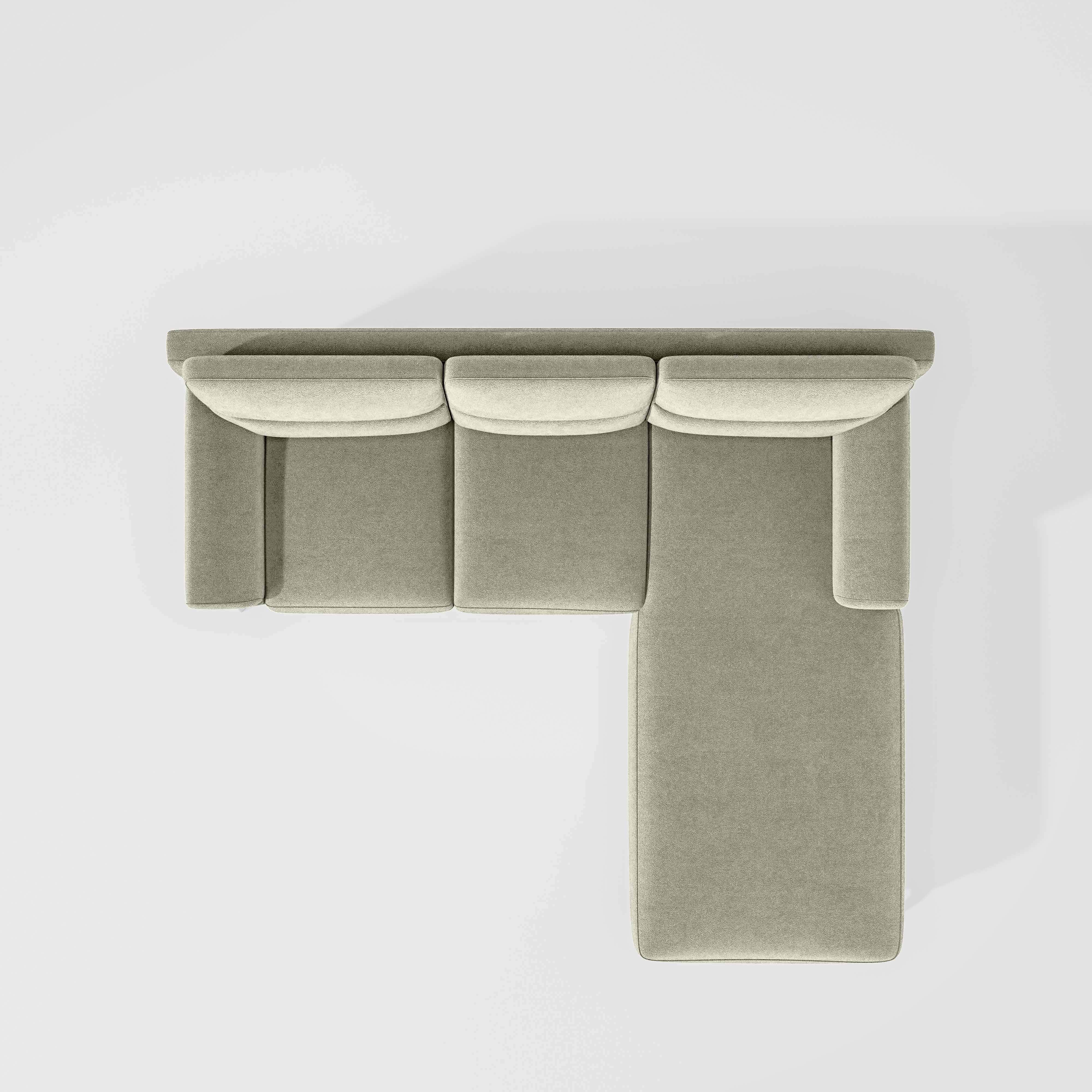 Octave 2 Seater Sofa with LH Lounger Water & Stain Repellent Fabric  - Pistachio Shell - Image 6