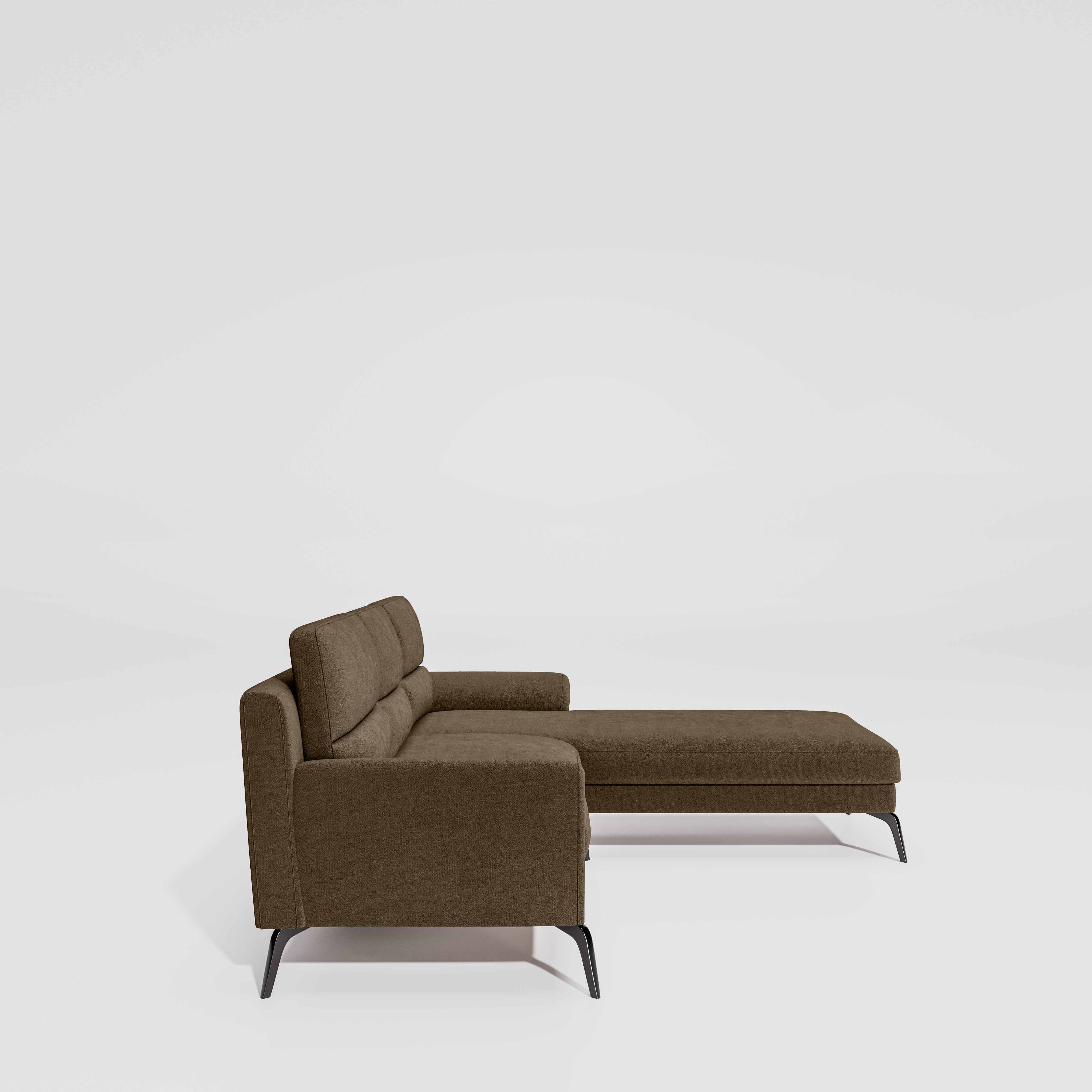 Octave 2 Seater Sofa with LH Lounger Water & Stain Repellent Fabric  - Dark Earth - Image 5