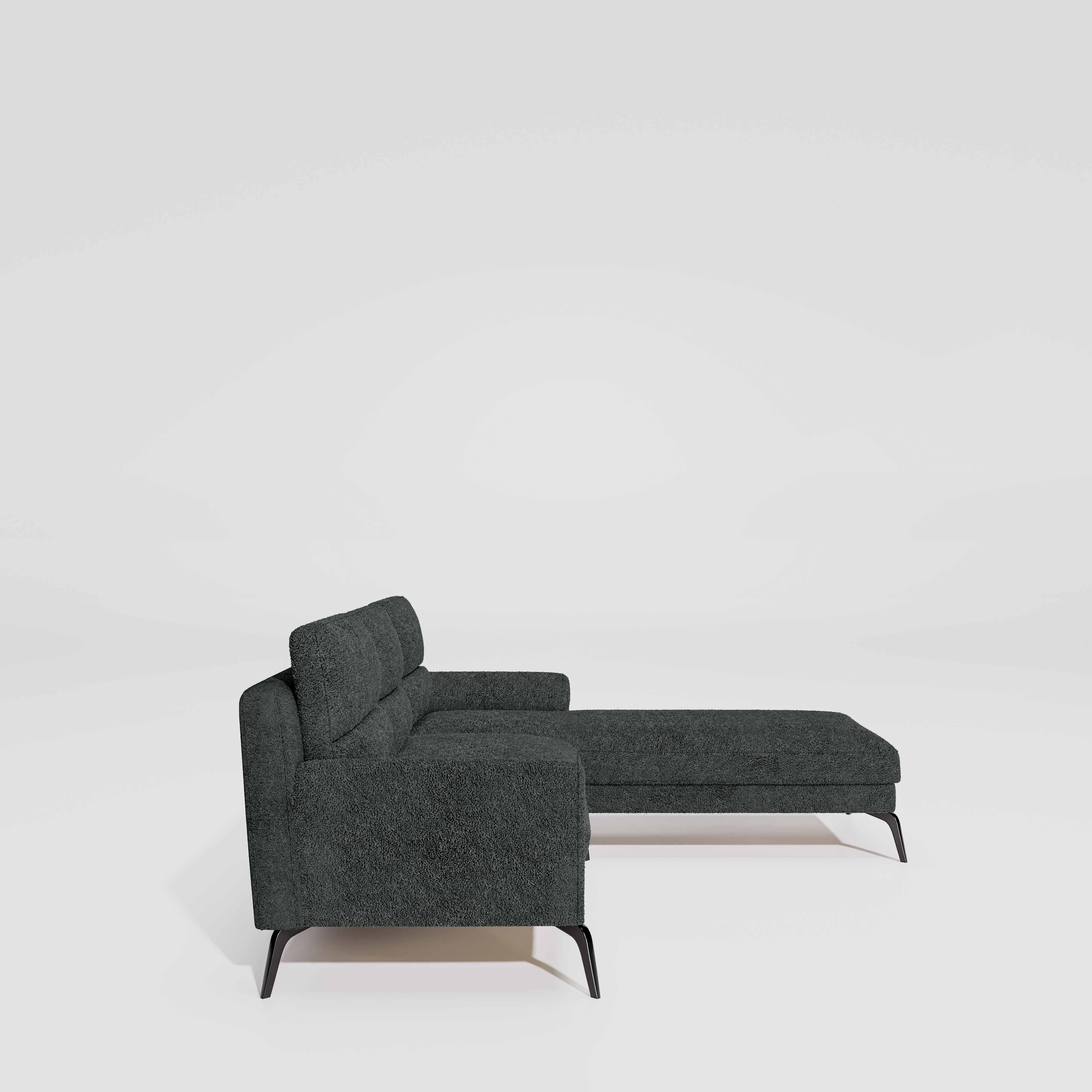 Octave 2 Seater Sofa with RH Lounger Boucle Fabric  - Sedona Sage - Image 5