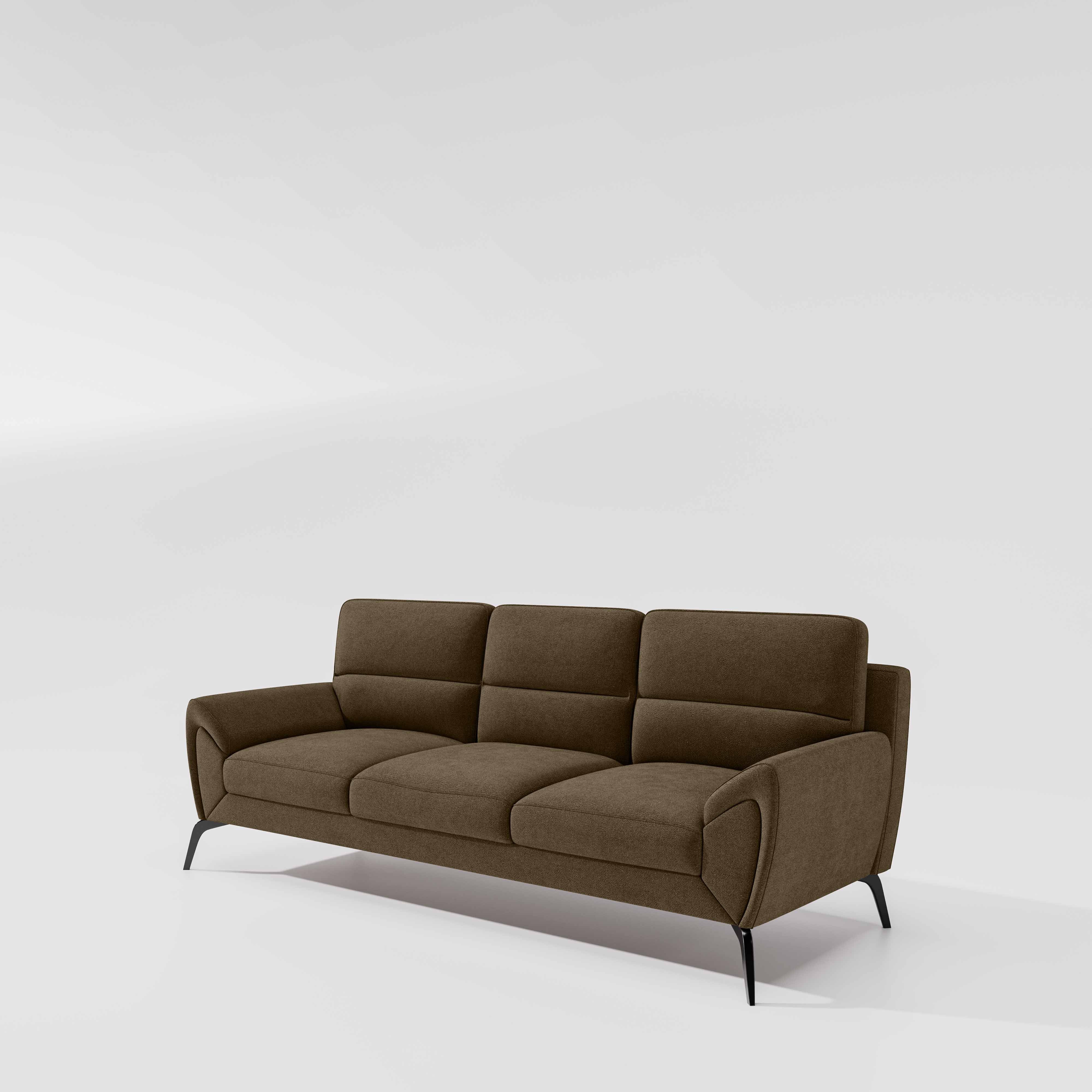 Octave 3 Seater Water & Stain Repellent Fabric - Dark earth - Image 4