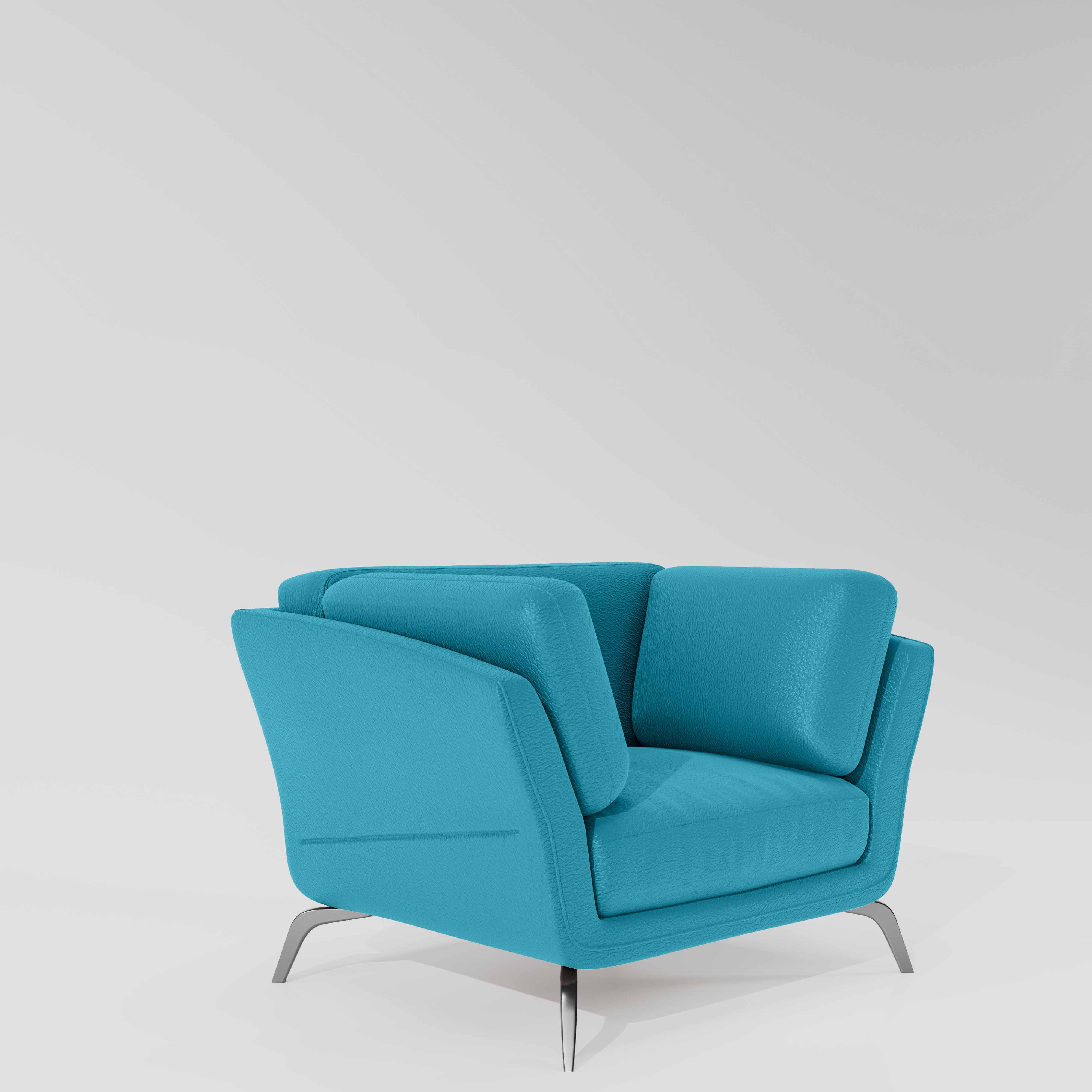 Symphony 1 Seater Suede fabric - Celestial Blue - Image 3