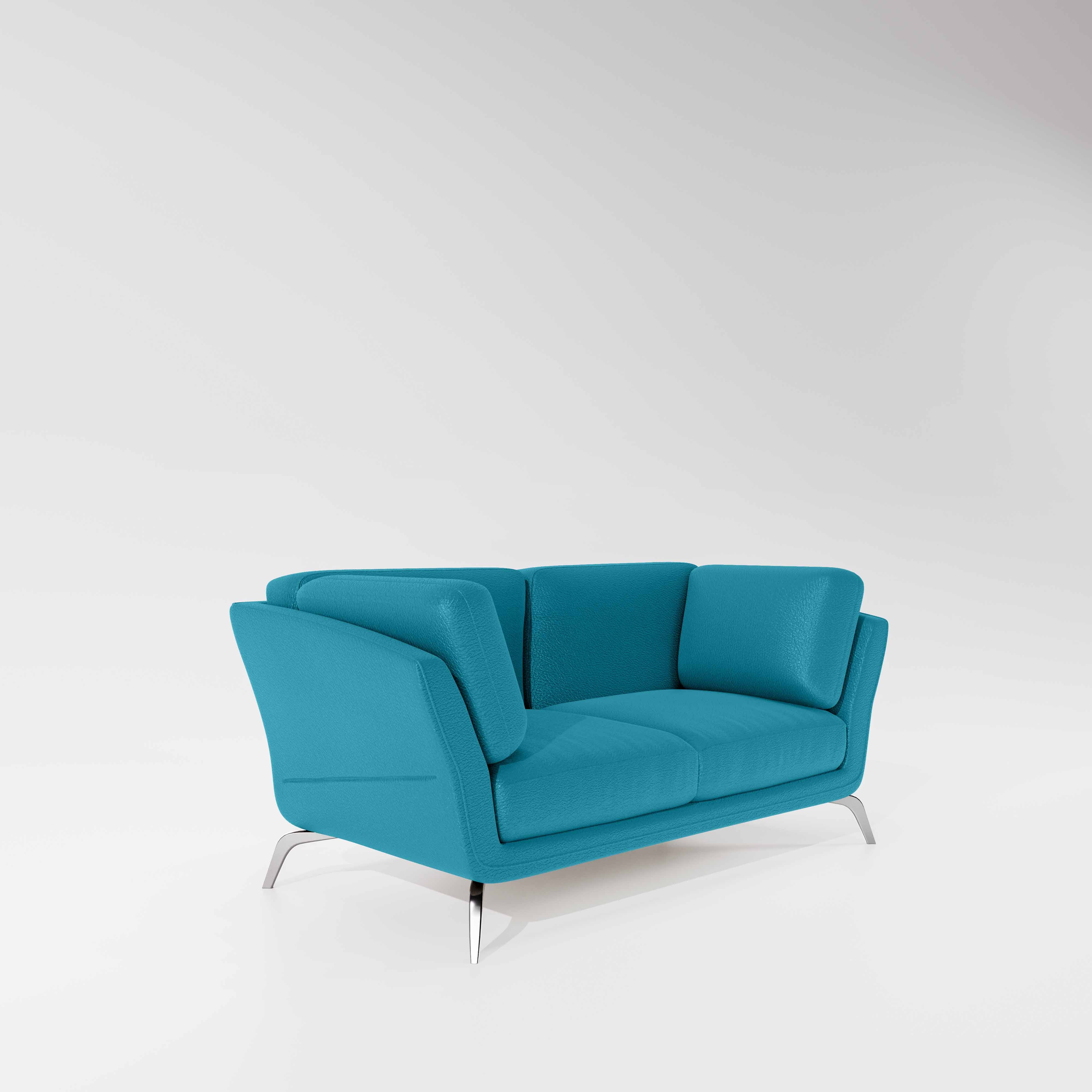 Symphony 2 Seater Suede fabric - Celestial blue - Image 3