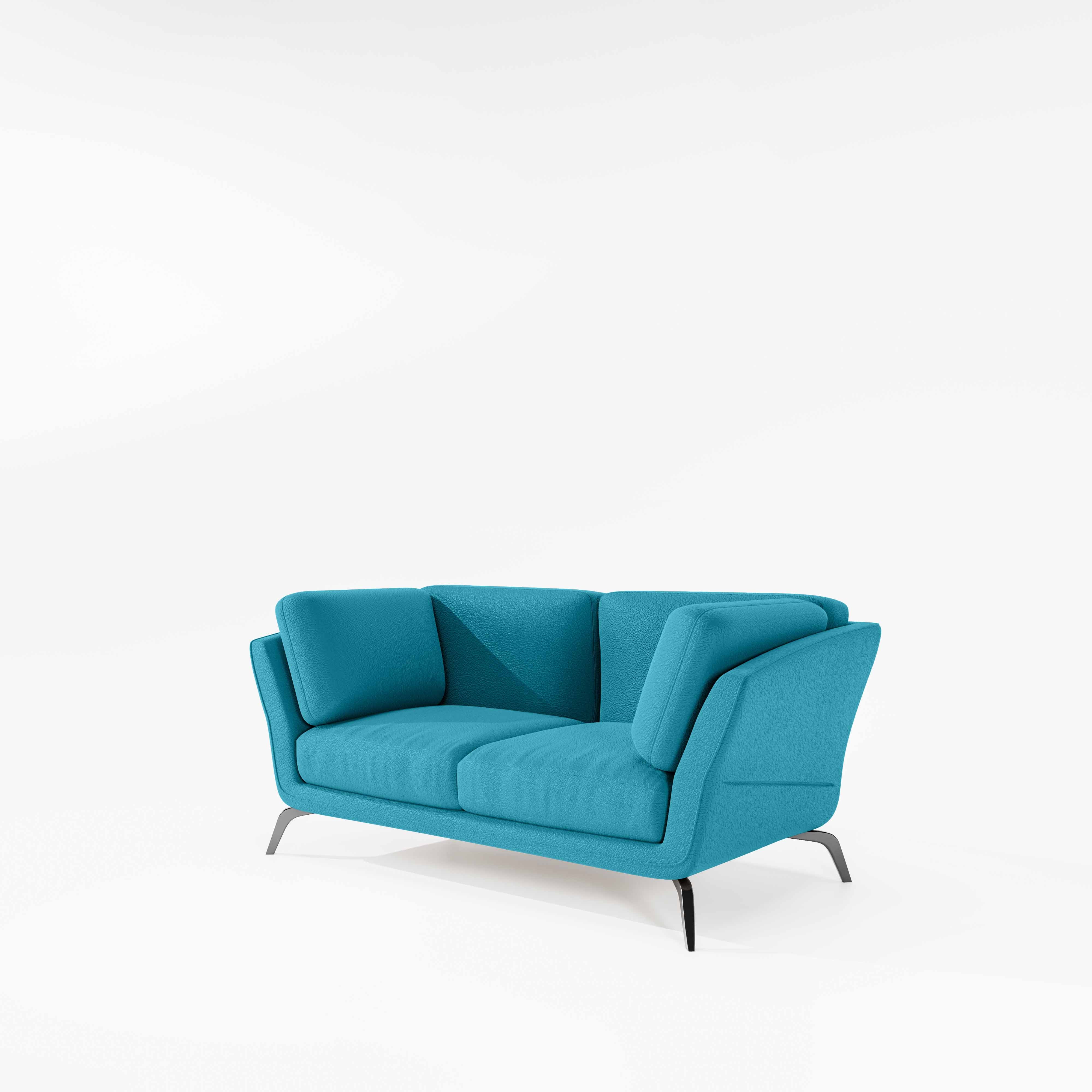 Symphony 2 Seater Suede fabric - Celestial blue - Image 4