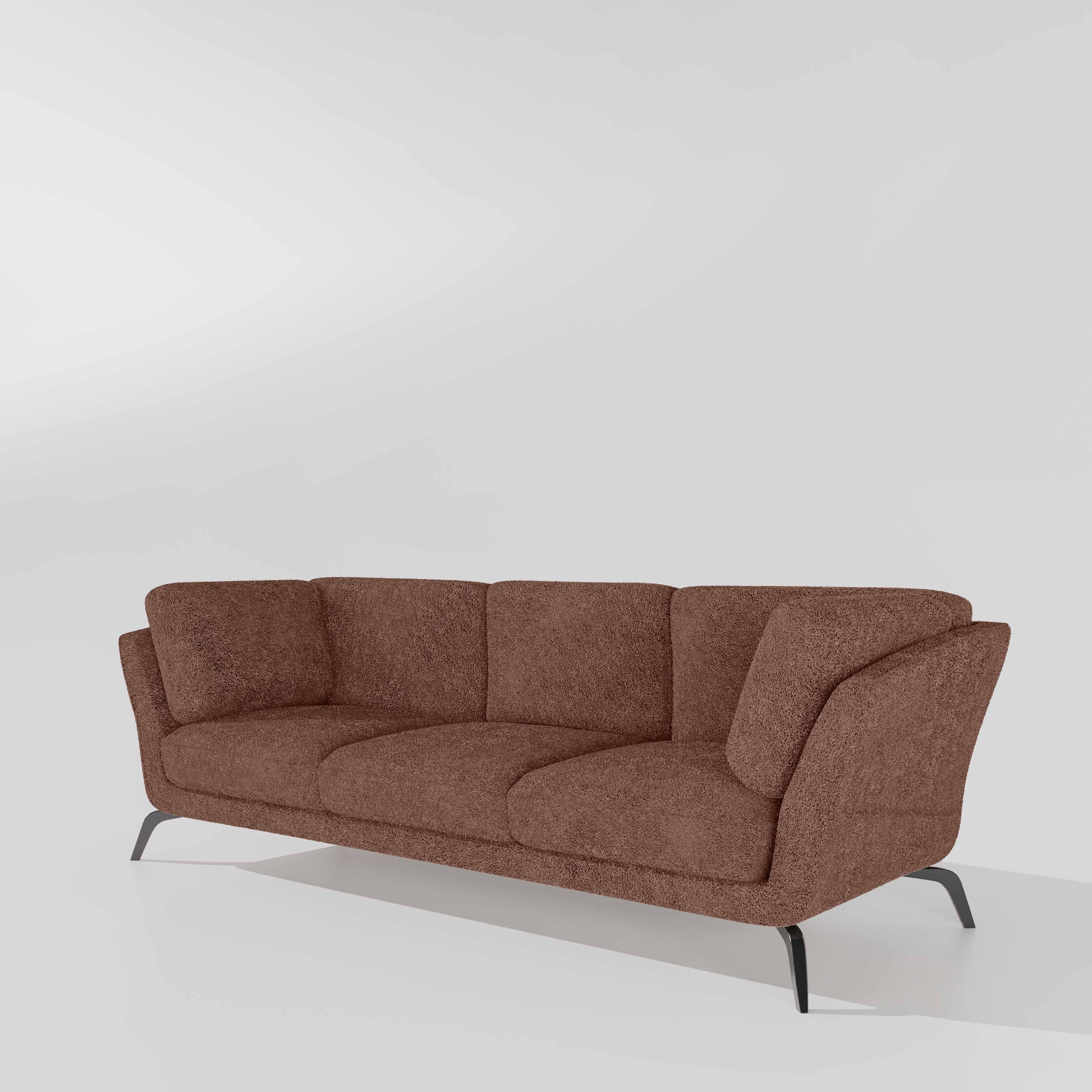 Symphony 3 Seater Boucle Fabric - Dusty rose - Image 4