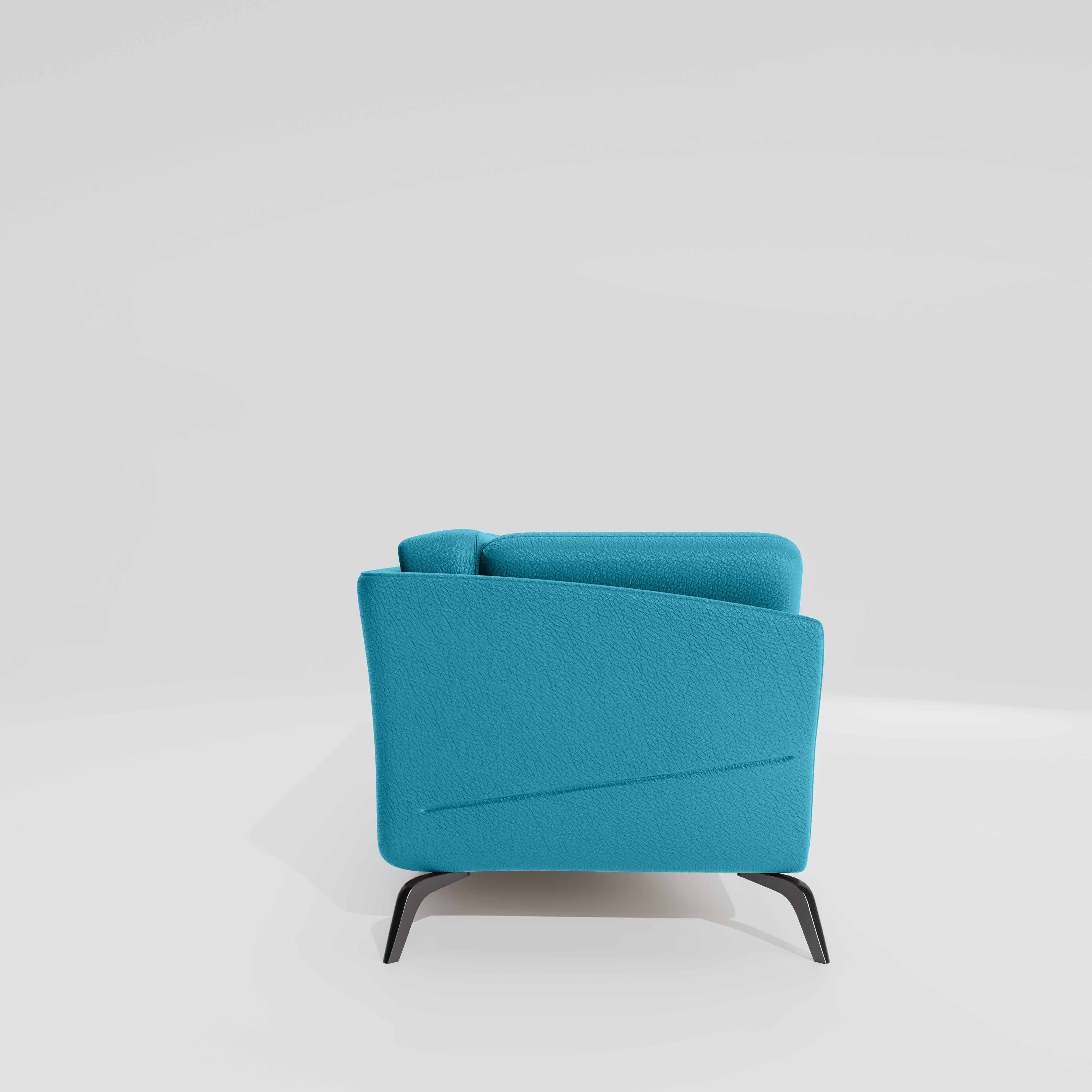 Symphony 3 Seater Suede fabric - Celestial blue - Image 5