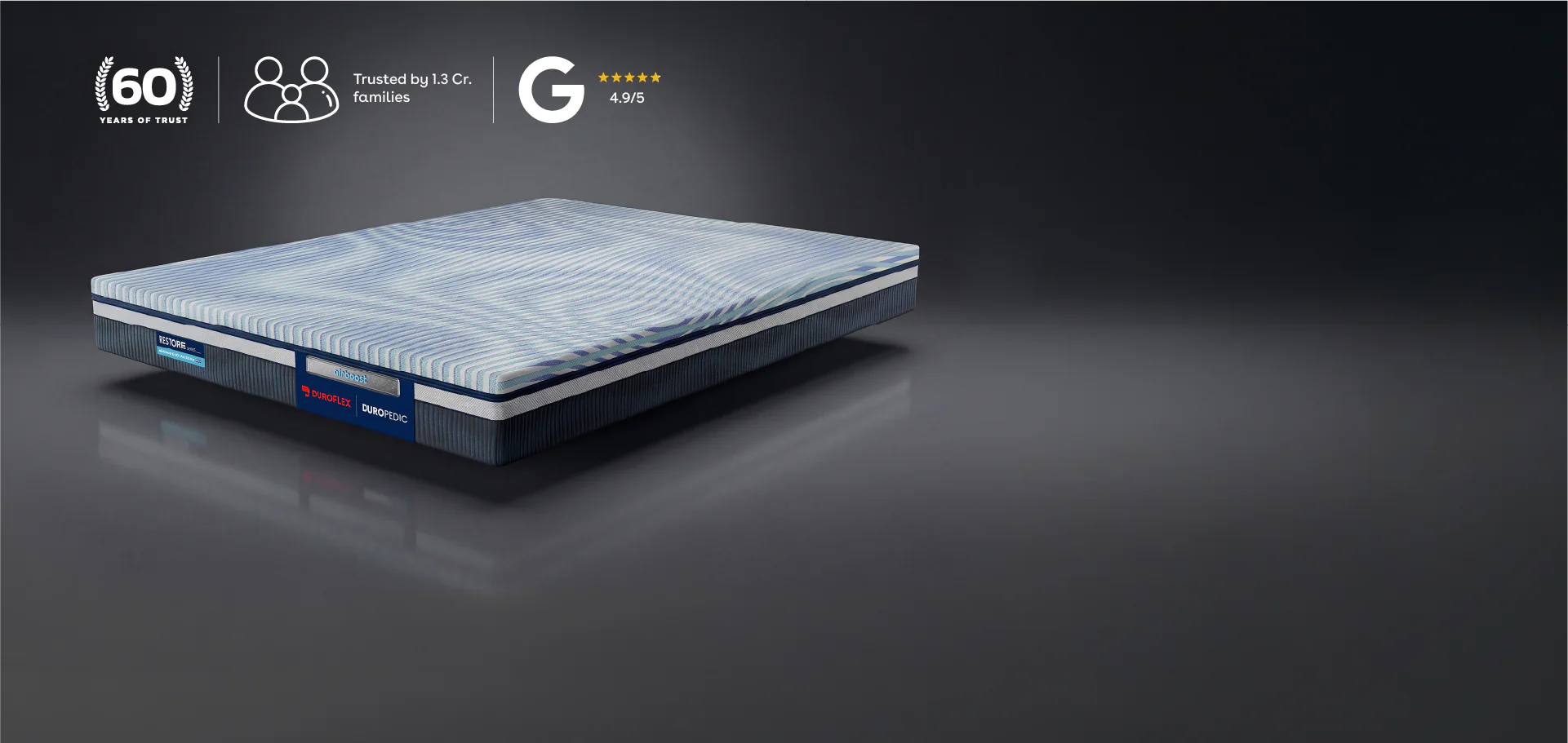 Duropedic Airboost 6.10 Arctic Ice Mattress | 1 lakh+ Airknit fibres with latex and adjustable firmness | 100 nights trial - Image 8