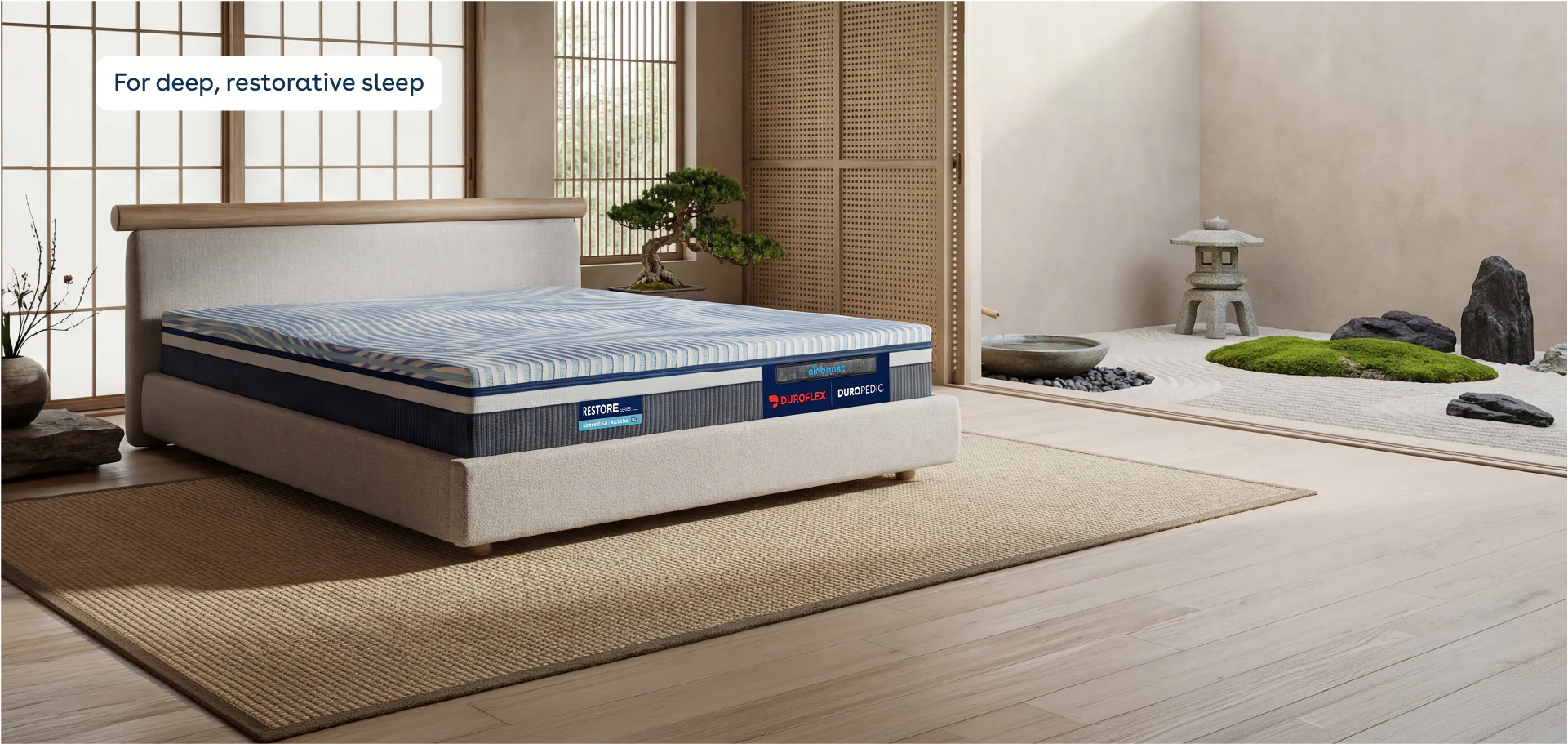Duropedic Airboost 6.8 Arctic Ice Mattress | 1 lakh+ Airknit fibres with latex and adjustable firmness | 100 nights trial - Image 3