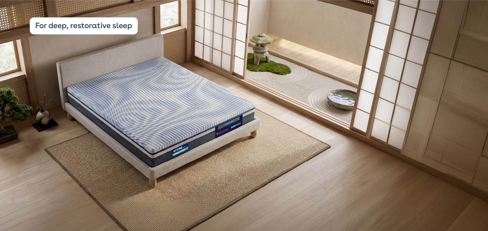 Duropedic Airboost 6.8 Arctic Ice Mattress | 1 lakh+ Airknit fibres with latex and adjustable firmness | 100 nights trial - Image 4