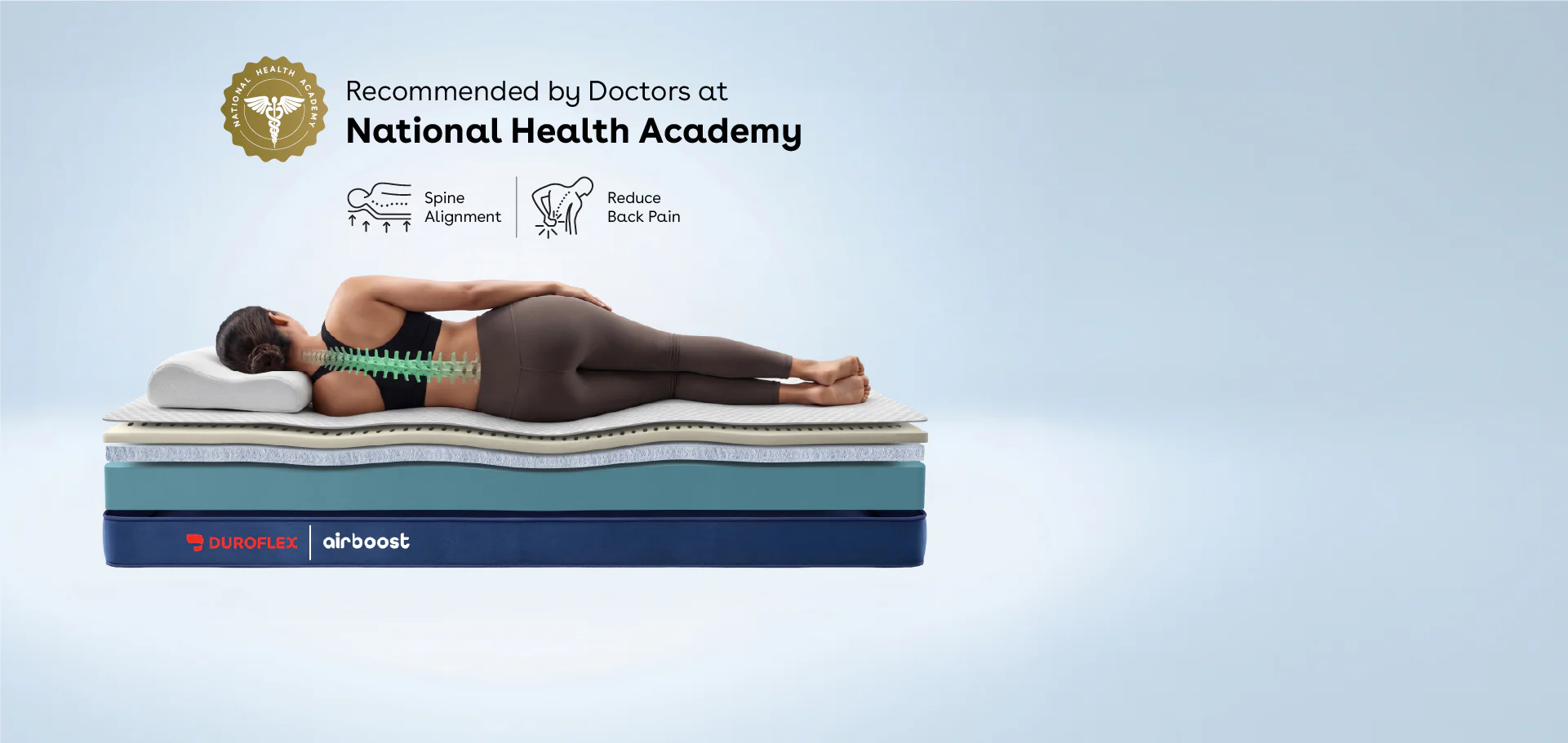 Duropedic Airboost Livein Mattress | 1 lakh+ Adaptive Nano fibres | Medium Firm | 10 yr warranty | 100 nights trial - Image 7