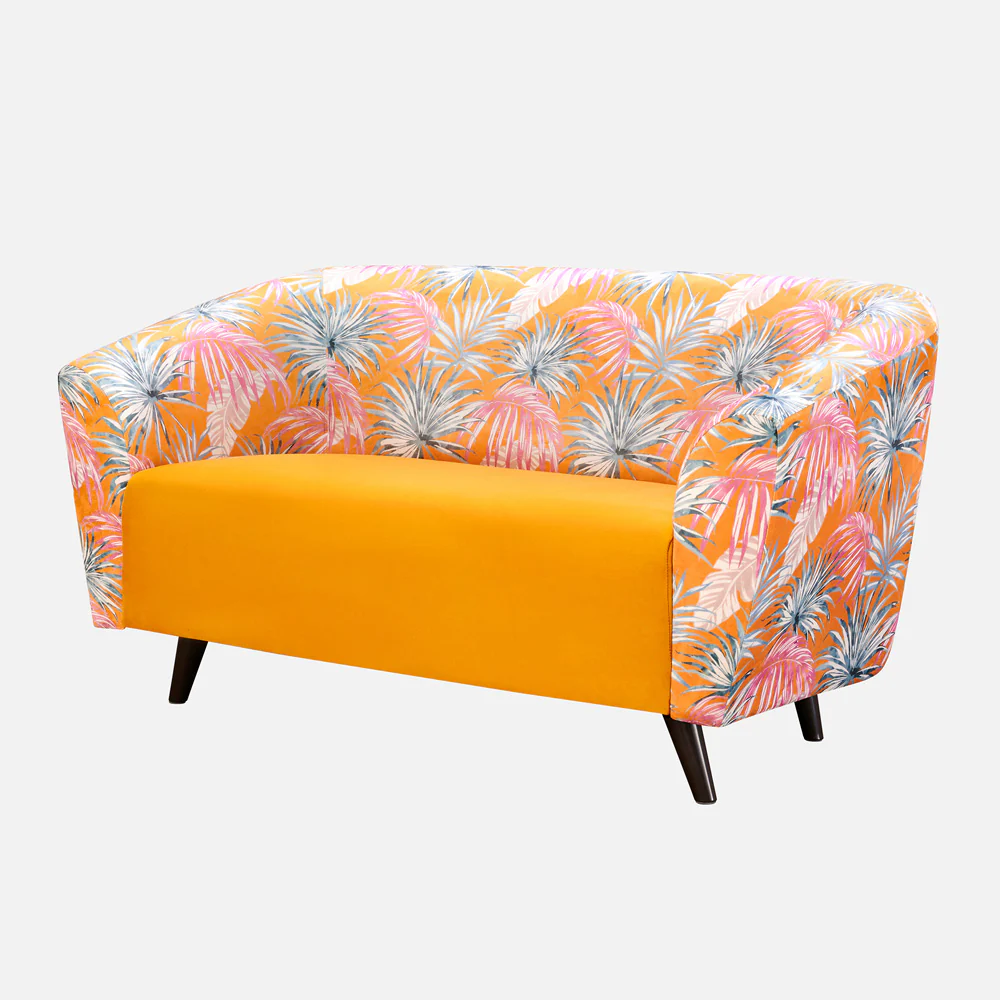 Meadow Mustard Palm Loveseat - Image 3