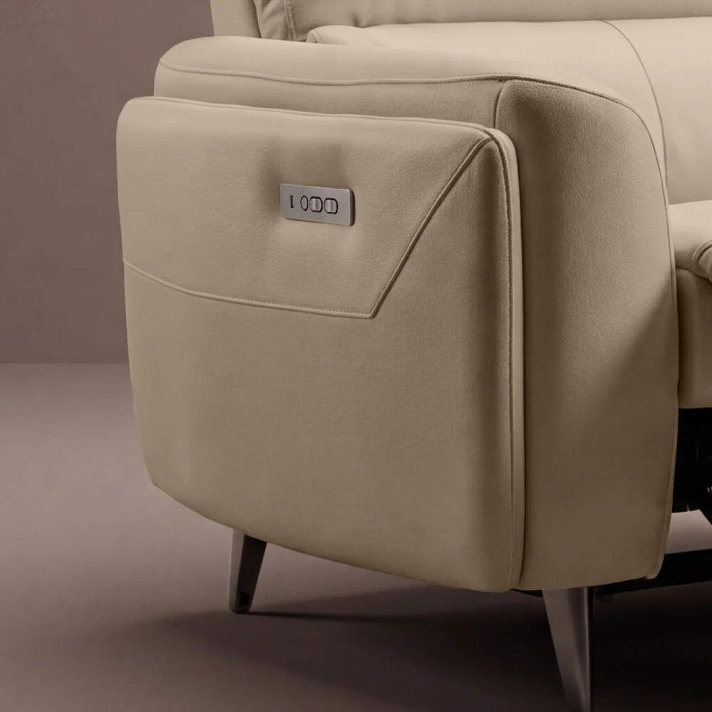 Rhapsody move.E Beige Leatherette 1 Seater Sofa - Image 5