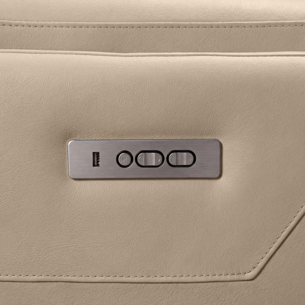 Rhapsody mov.E Beige Leatherette 2 Seater Sofa - Image 3