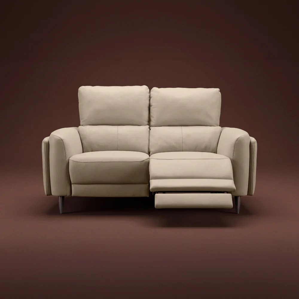 Rhapsody mov.E Beige Leatherette 2 Seater Sofa - Image 6