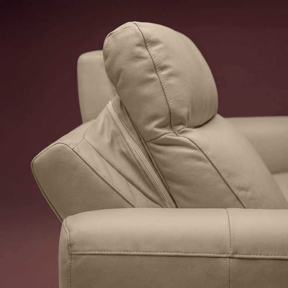 Rhapsody mov.E Beige Leatherette 2 Seater Sofa - Image 7