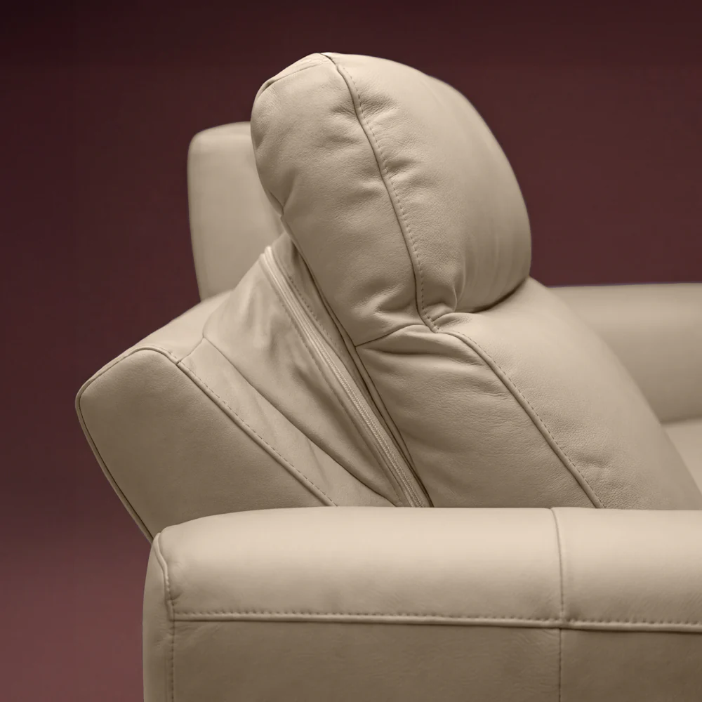 Rhapsody mov.E Beige Leatherette 3 Seater Sofa - Image 7