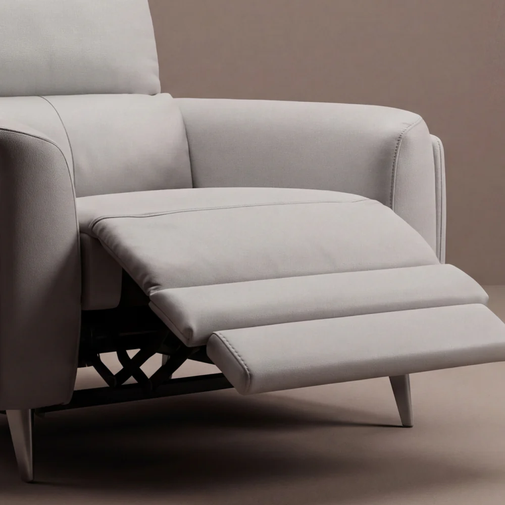 Rhapsody mov.E Dark Grey Leatherette 1 Seater Sofa - Image 4