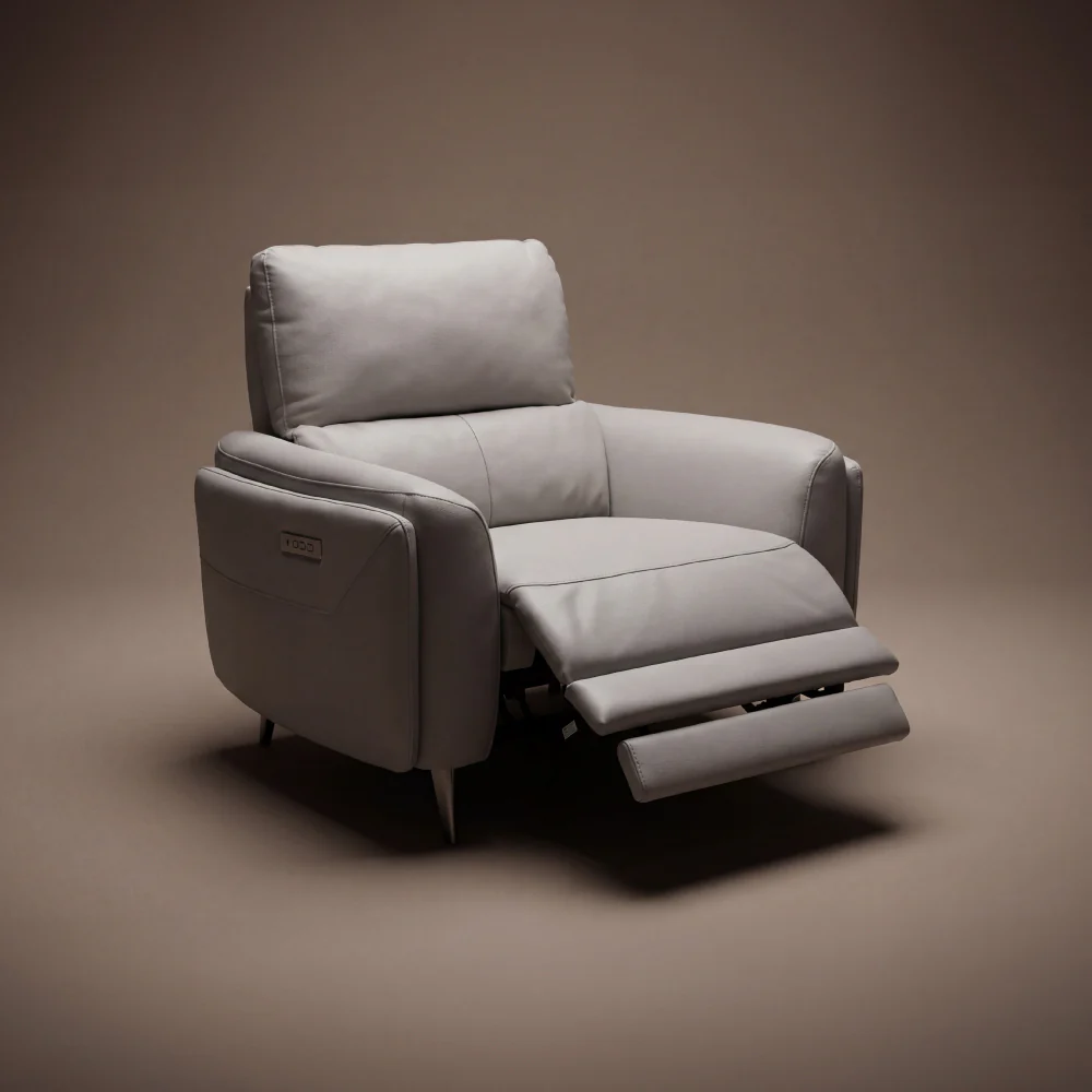 Rhapsody mov.E Dark Grey Leatherette 1 Seater Sofa - Image 6