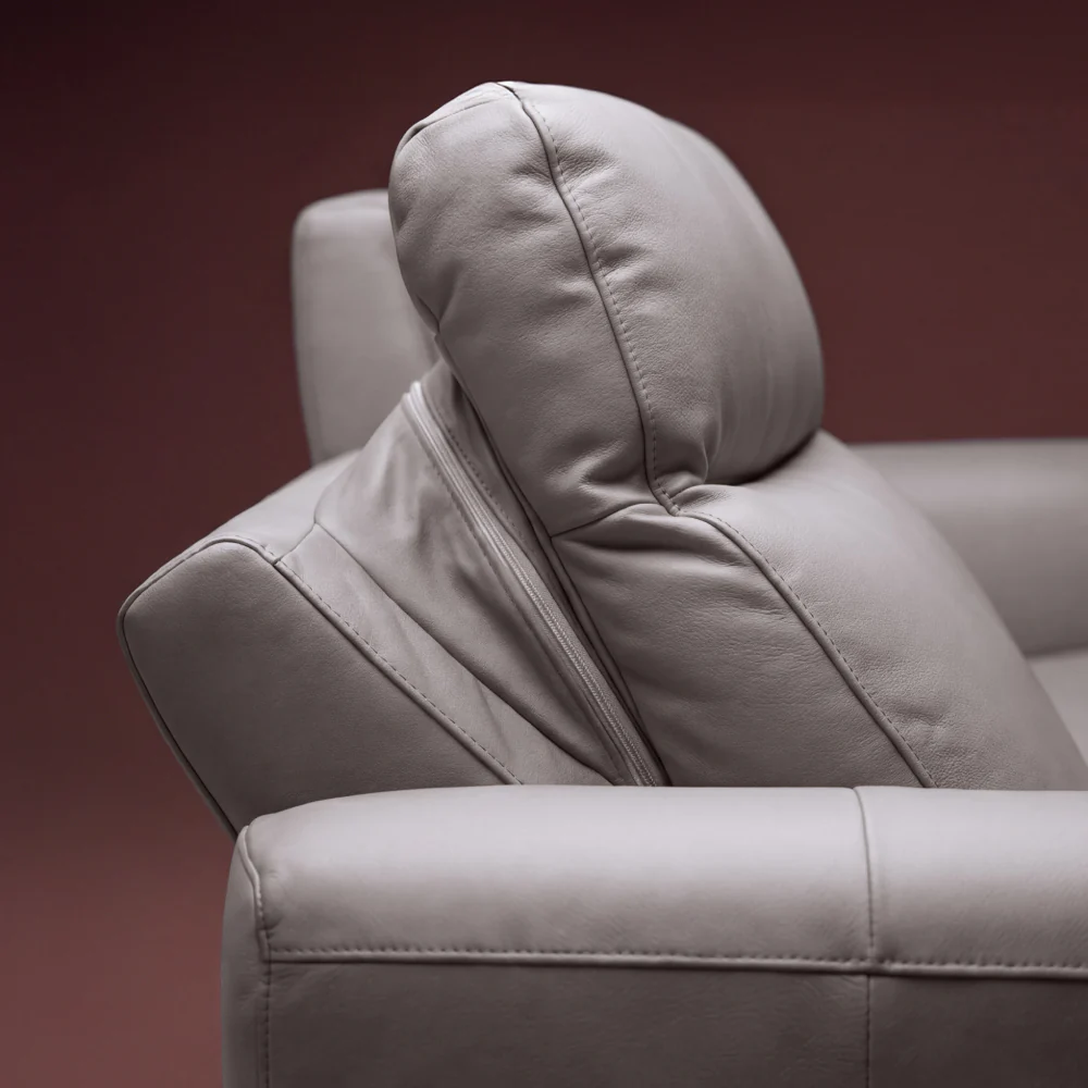 Rhapsody mov.E Dark Grey Leatherette 2 Seater Sofa - Image 7