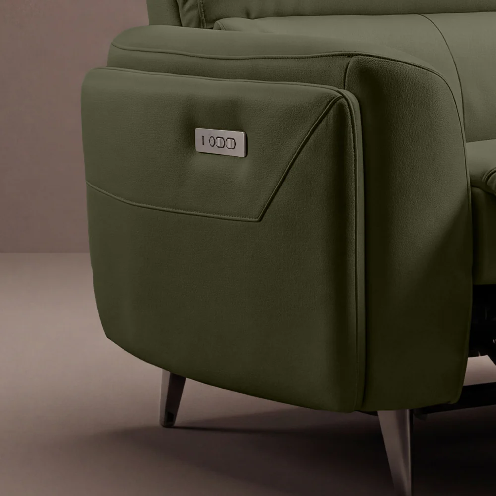 Rhapsody mov.E Green Leatherette 1 Seater Sofa - Image 5