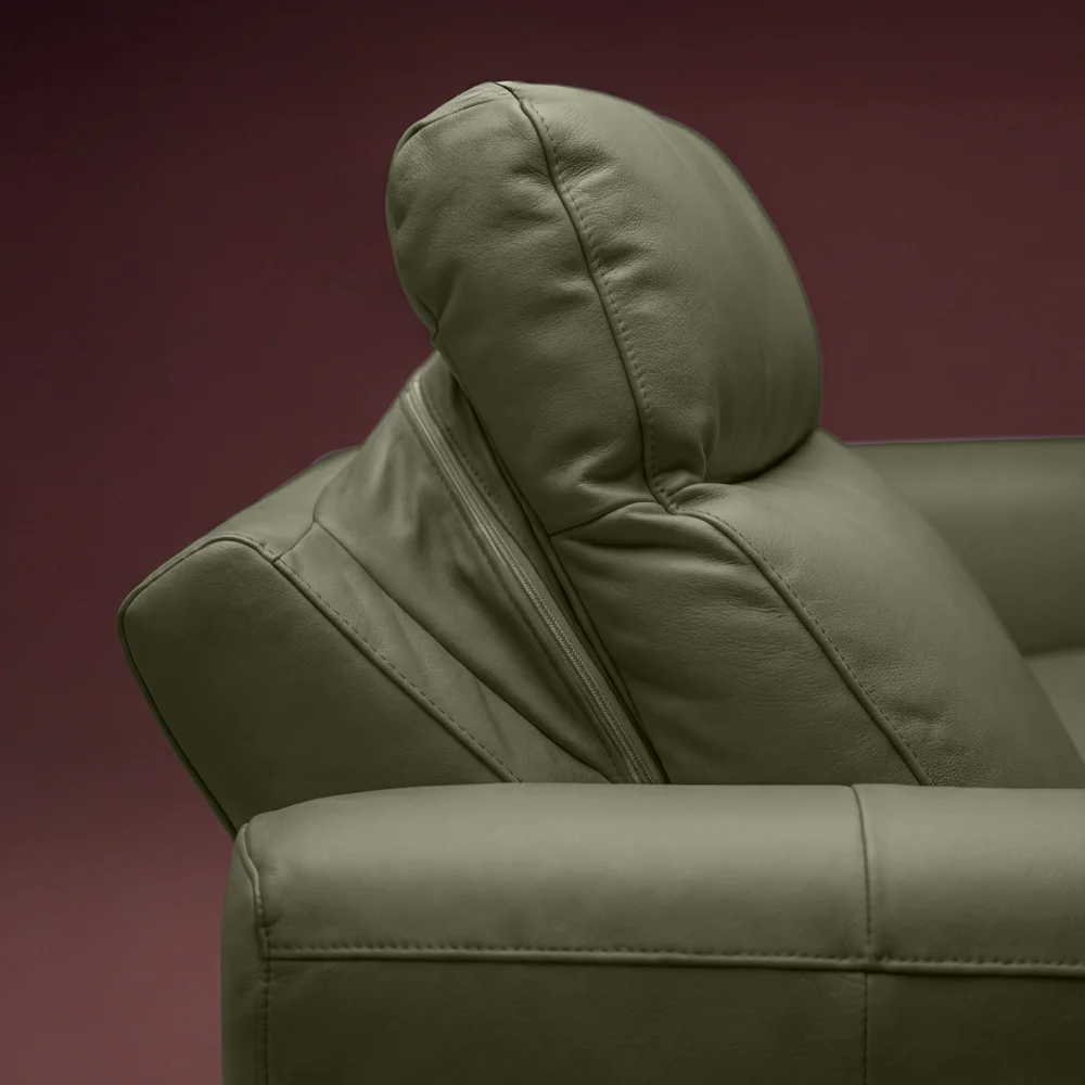 Rhapsody mov.E Green Leatherette 1 Seater Sofa - Image 7