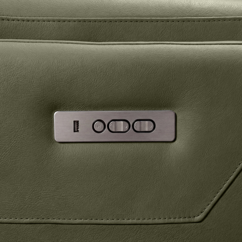 Rhapsody mov.E Green Leatherette 2 Seater Sofa - Image 3