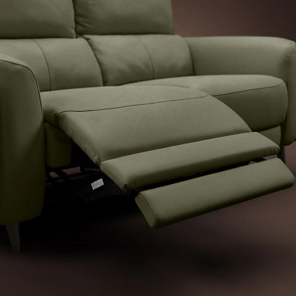 Rhapsody mov.E Green Leatherette 2 Seater Sofa - Image 4