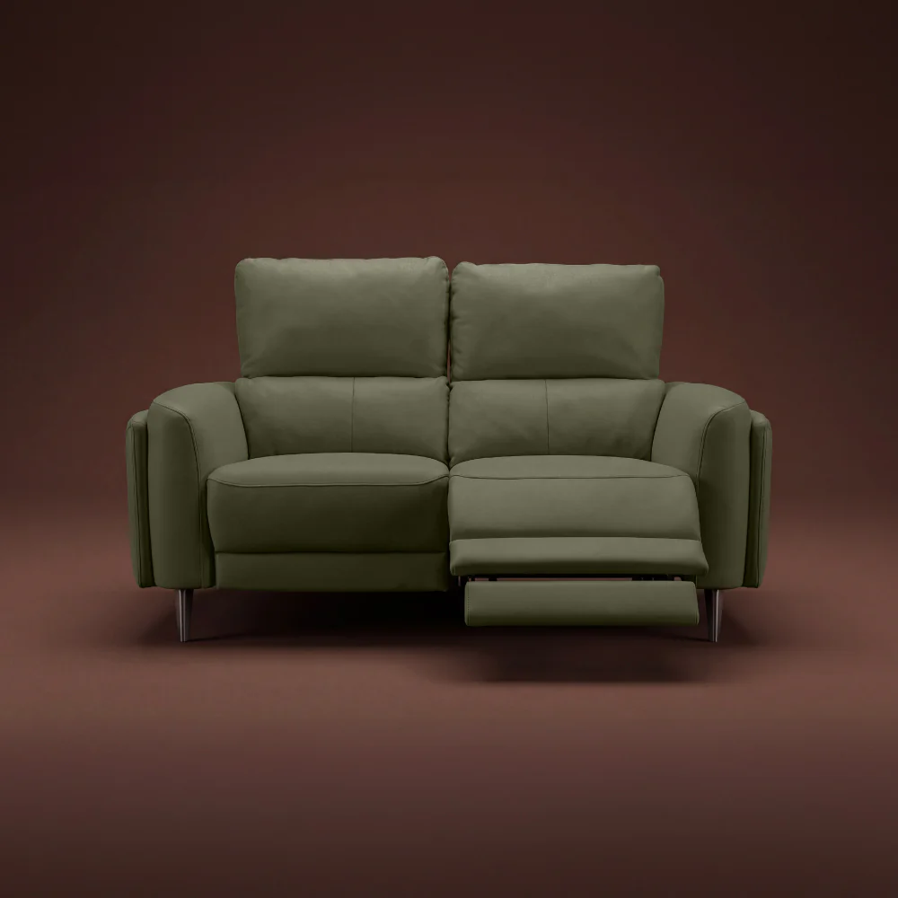 Rhapsody mov.E Green Leatherette 2 Seater Sofa - Image 6