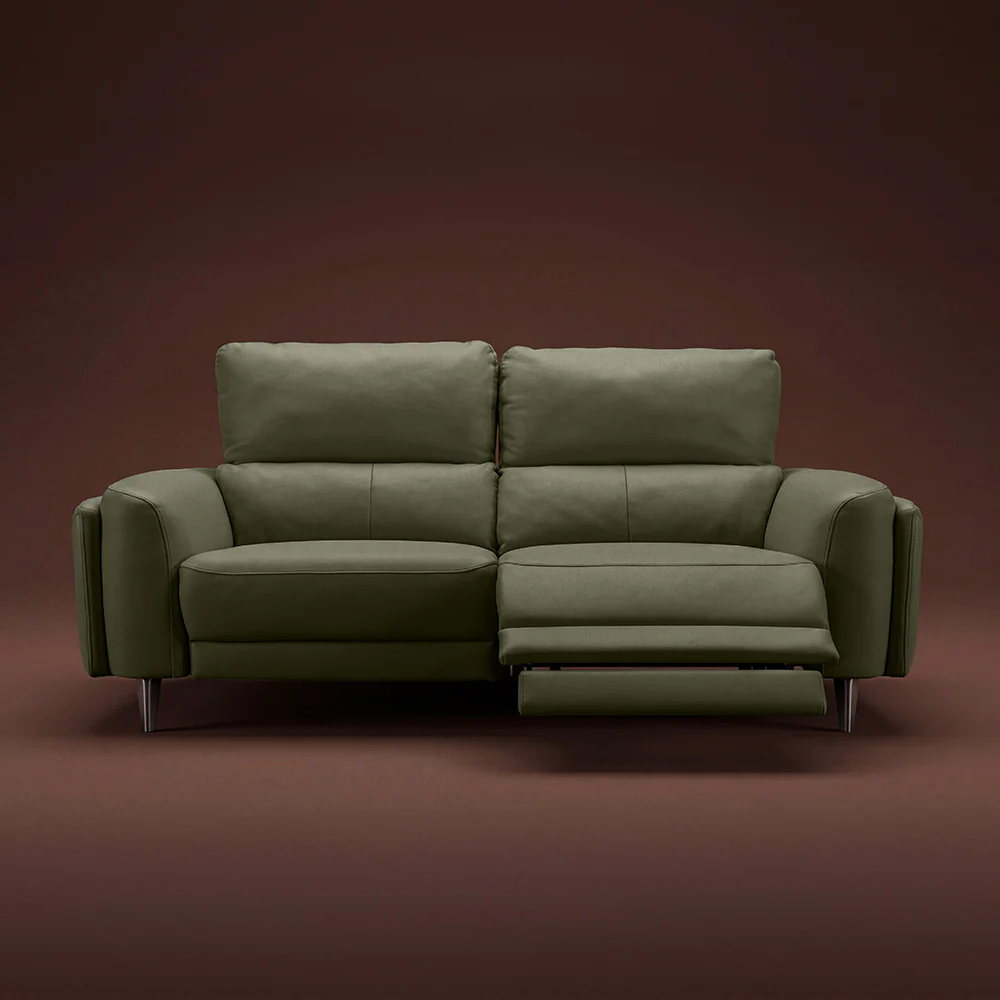 Rhapsody mov.E Green Leatherette 3 Seater Sofa - Image 6