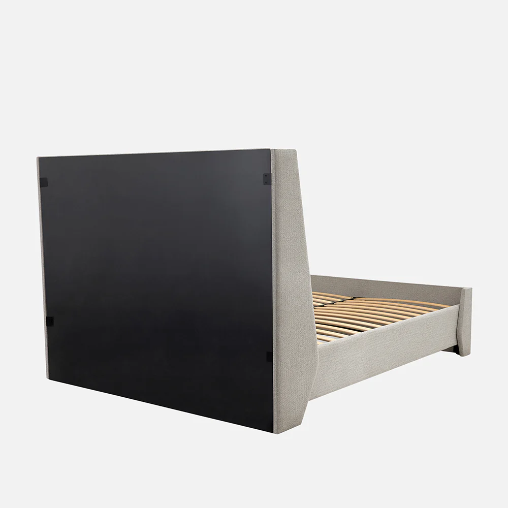 Tranquil Lime Shell Upholstered Bed - Grey Color - Image 11