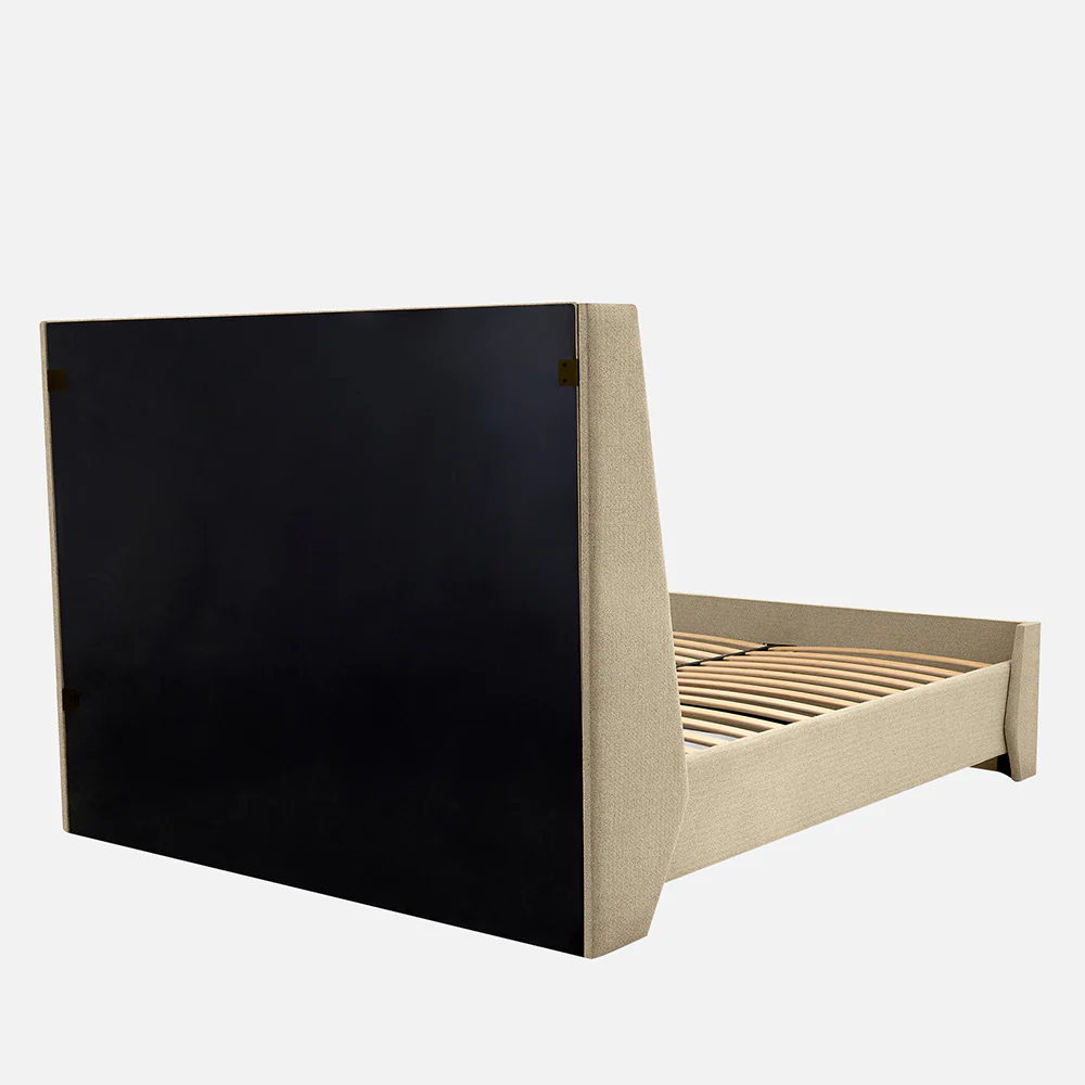 Tranquil Walnut Shell Upholstered Bed - Brown Color - Image 5