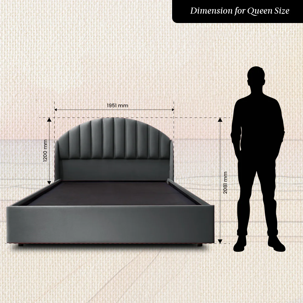 Wave Plus Adjustable Bed Celeste Upholstered Bed (Grey)+ Wave Kinect Reva Mattress 8"(20.3cm) - Image 11