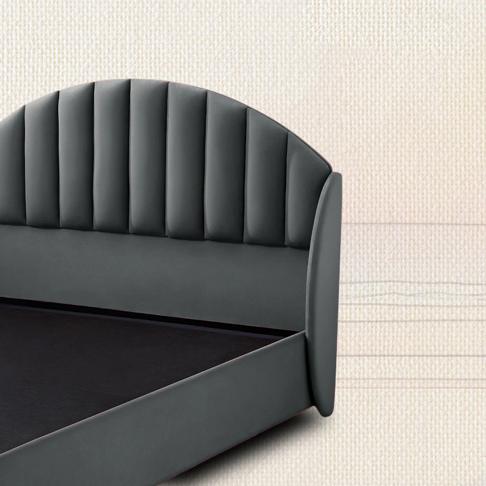 Wave Plus Adjustable Bed Celeste Upholstered Bed (Grey)+ Wave Kinect Strength Mattress 8"(20.3cm) - Image 6