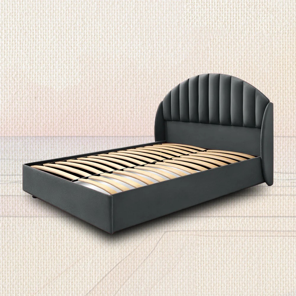 Wave Plus Adjustable Bed + Celeste Upholstered Bed (Grey)+ Quboid Mattress 8" - Image 9